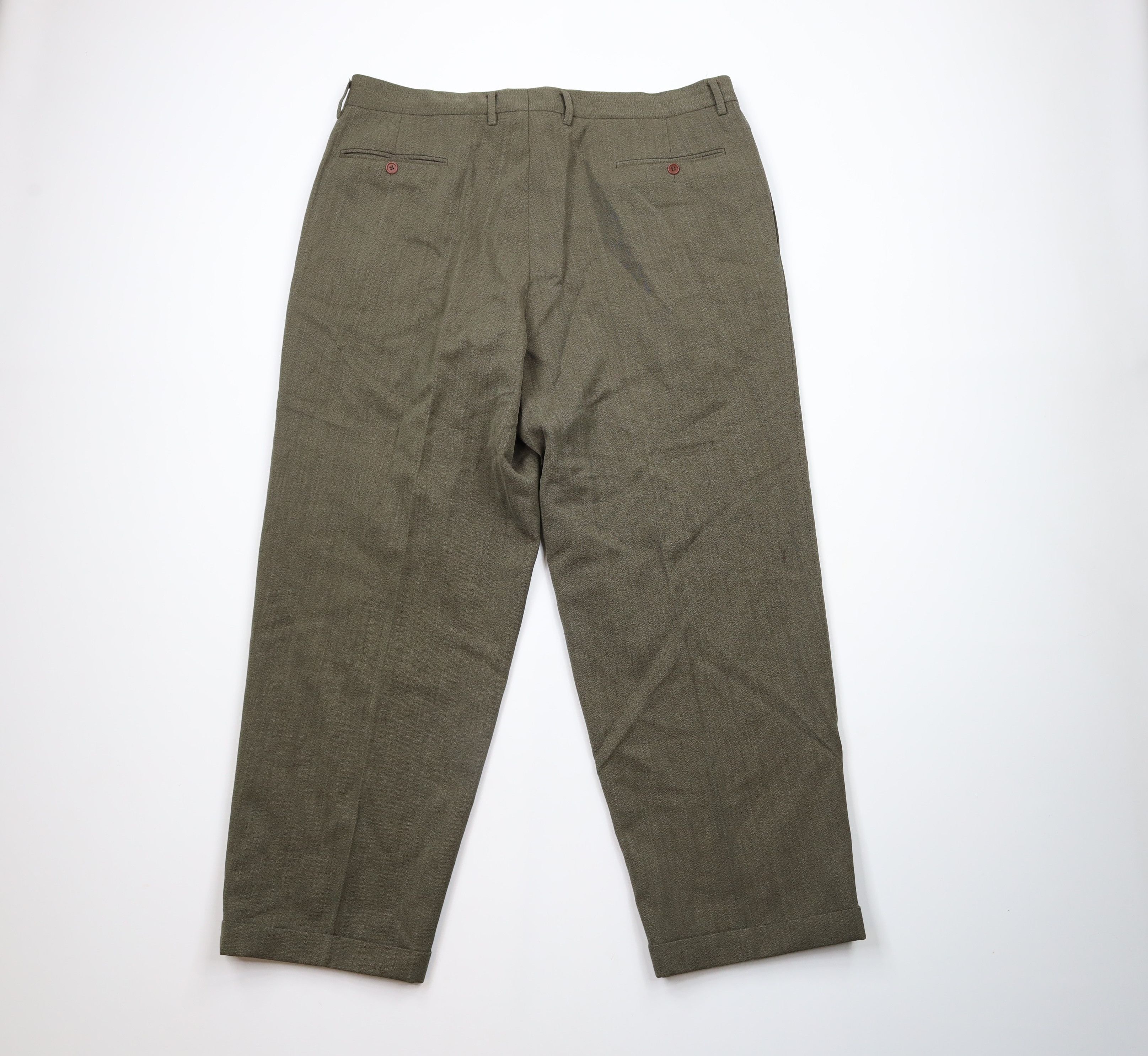 Banana Republic Vintage 90s Banana Republic Pleated Wide Leg Pants Green Size US 40 / EU 56 - 8 Thumbnail