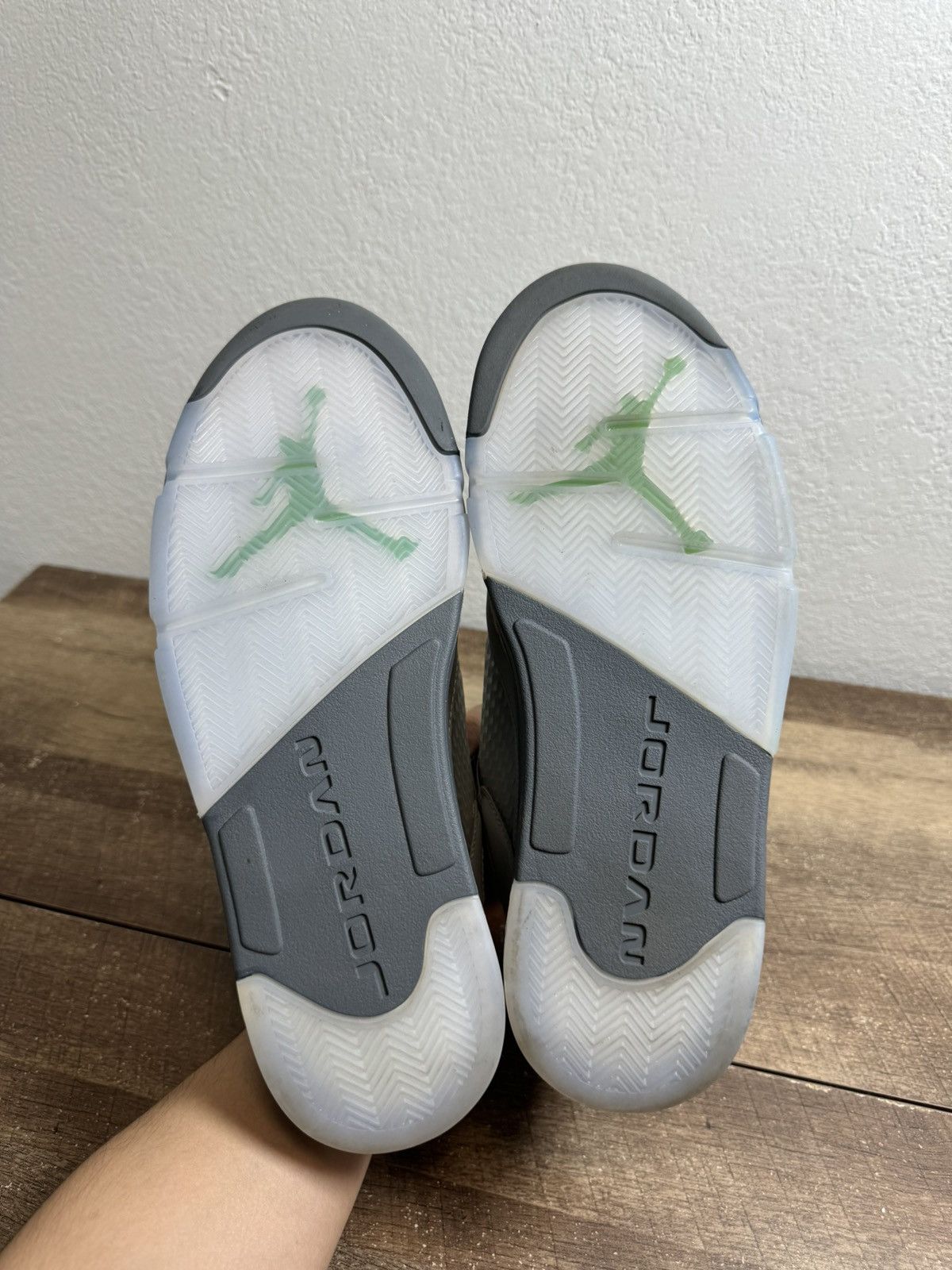 Jordan Brand Nike Air Jordan 5 Retro 'Green Bean' Mens Size 13 Shoes Grey Size US 13 / EU 46 - 6 Thumbnail
