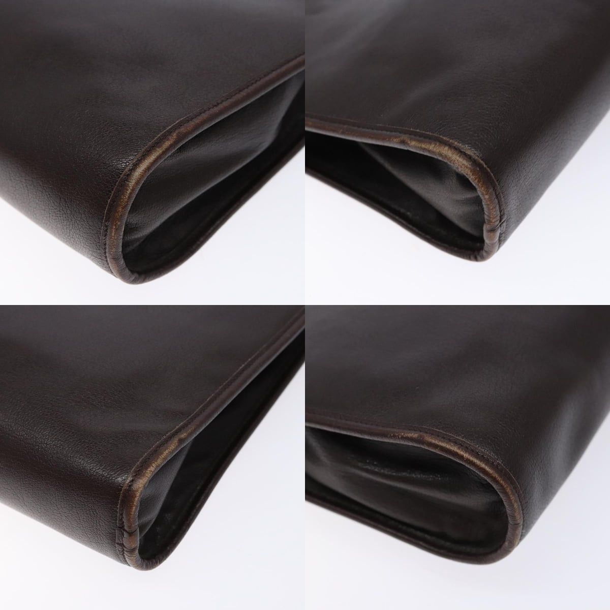 Dior DIOR Shoulder Bag Leather Dark Brown Gold Size ONE SIZE - 10 Thumbnail