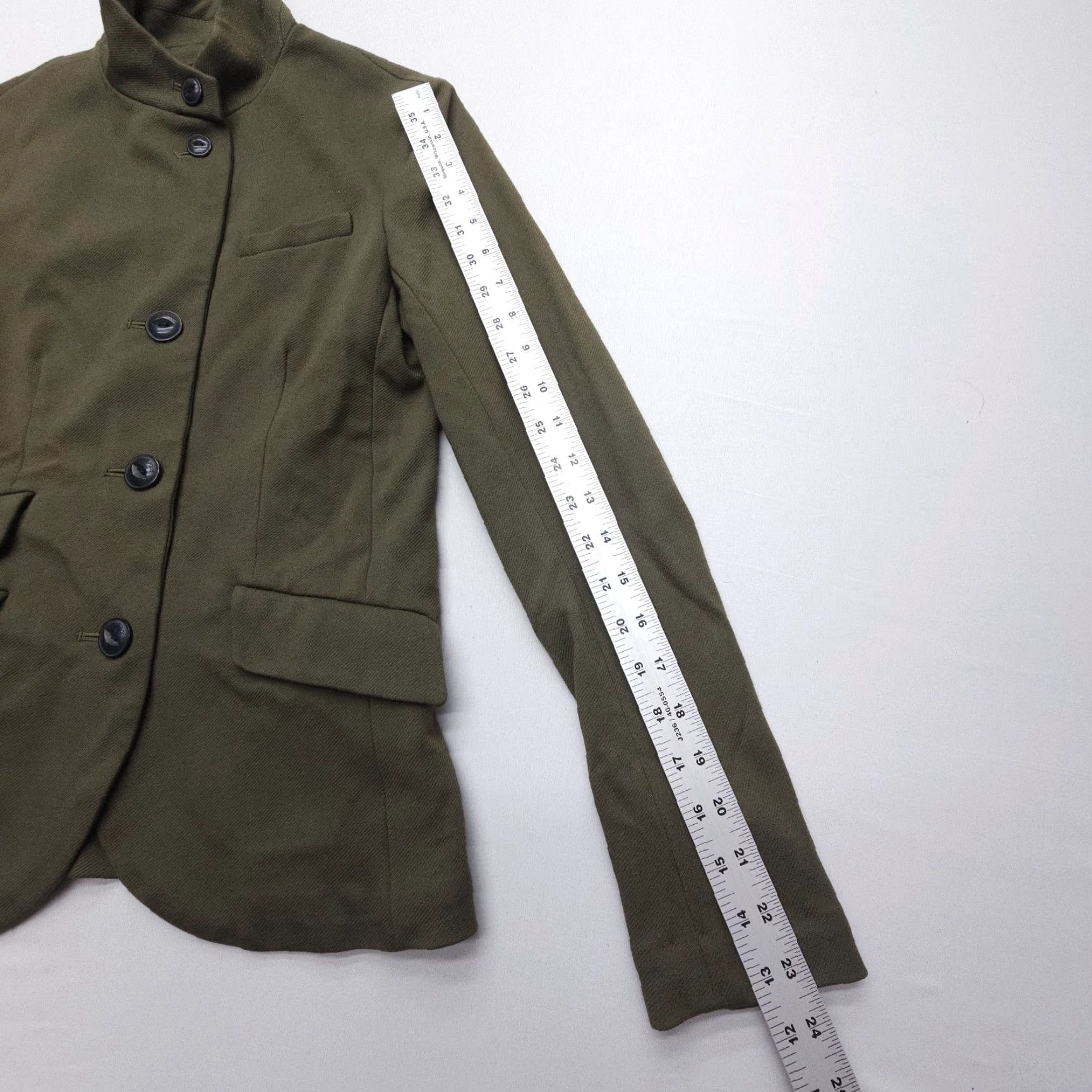 Rag & Bone VINTAGE Rag & Bone Slade Blazer Army Green Size 2 Knit Stretch Viscose Wool Military EUC Size XS / US 0-2 / IT 36-38 - 6 Thumbnail