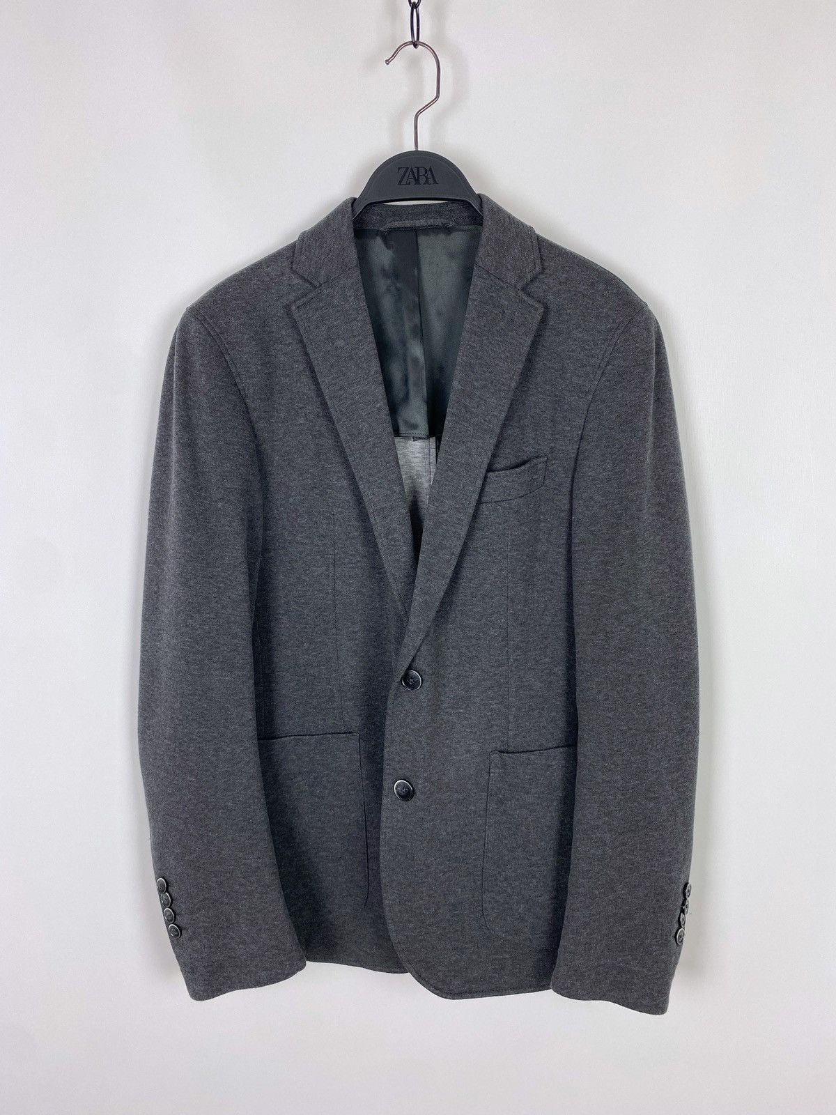 Hackett Hackett Piquet Jersey Gray Two Button Blazer Jacket Size US M / EU 48-50 / 2 - 4 Thumbnail