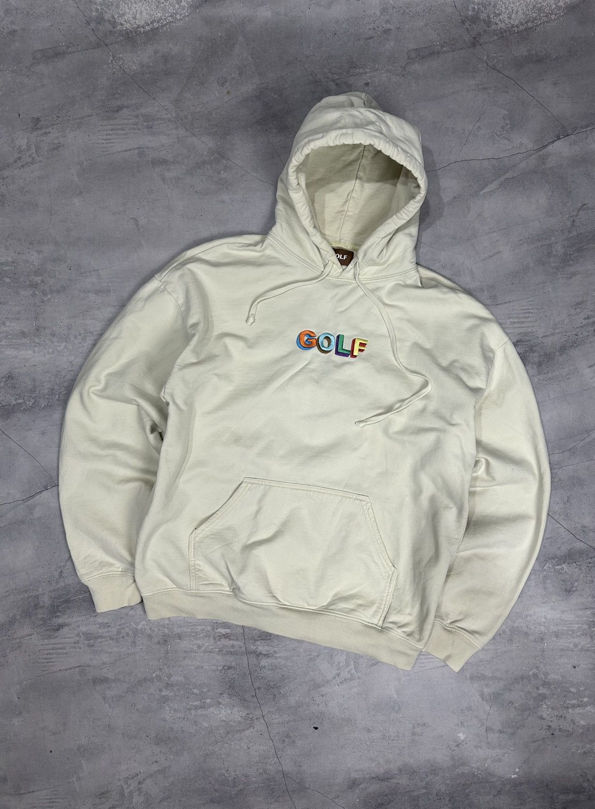 Golf Wang Golf logo hoodie embroidered cream multi color rare Size US M / EU 48-50 / 2 - 1 Thumbnail
