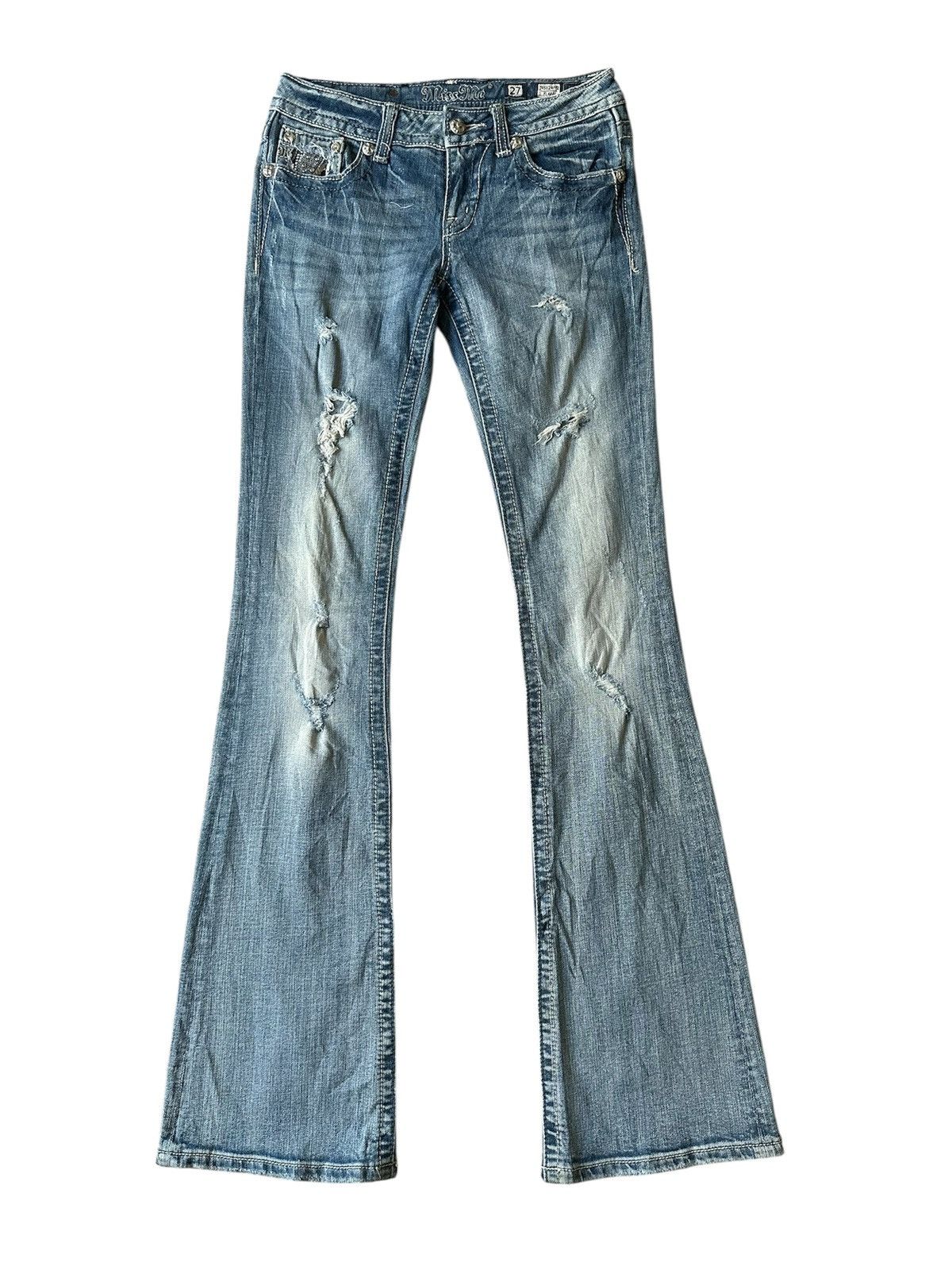 Miss Me FLARE Miss Me Distressed Swaroski Design Jeans Size 28" / US 6 / IT 42 - 1 Thumbnail