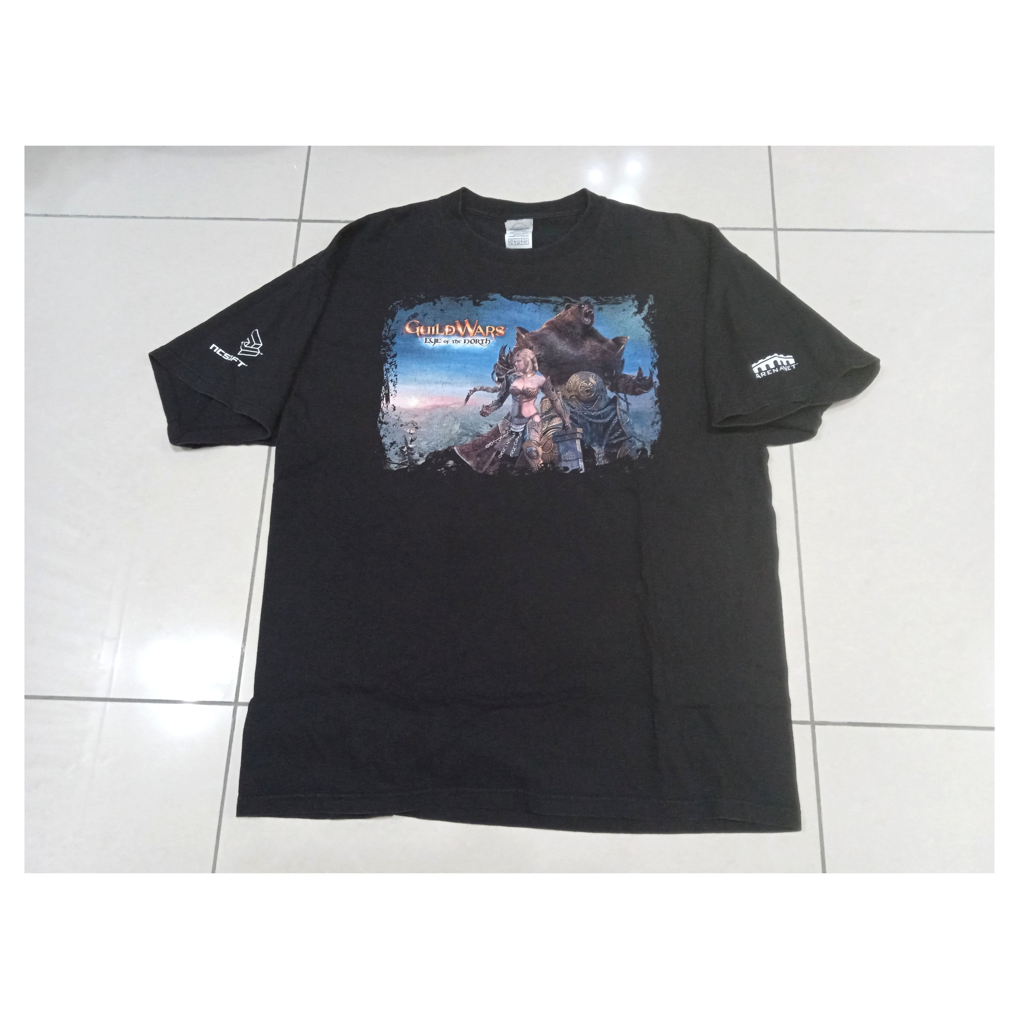 image of Movie x Vintage 2000S Guild Wars Eye Of The North T Shirt in Black, Men's (Size XL)