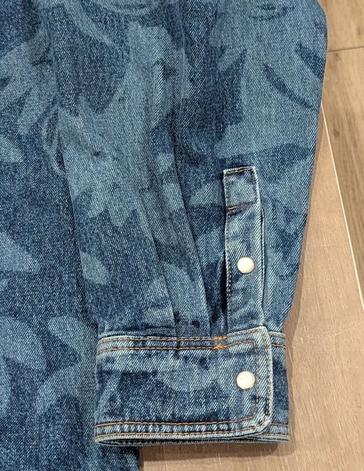 Palm Angels PALM ANGELS Palmity Laser Overshirt Denim Medium Size US M / EU 48-50 / 2 - 4 Thumbnail