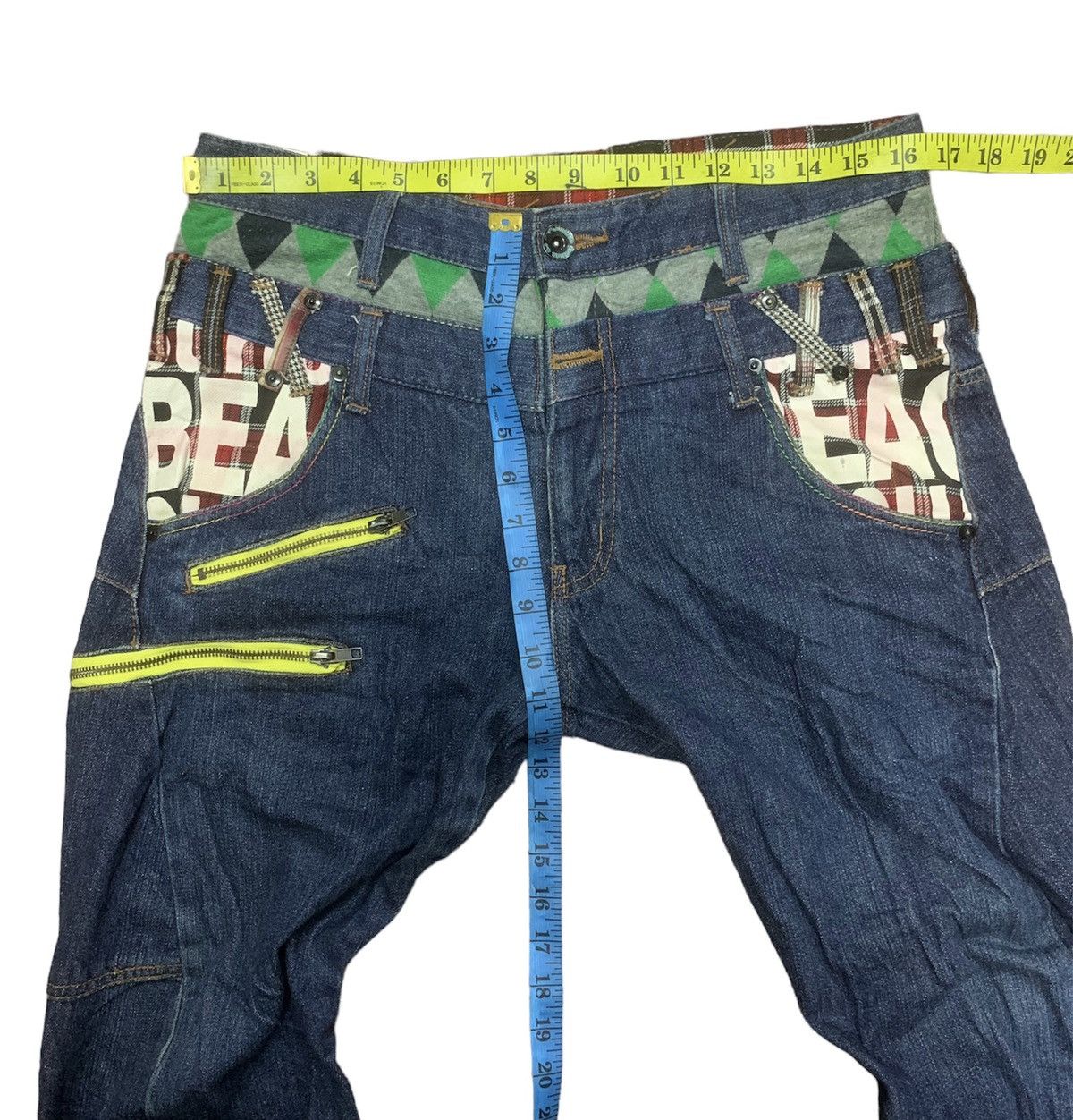 Hysteric Glamour B.S RAW LIMITED EDITION BEACH CASUAL DOUBLE WAIST DENIM Size US 33 - 11 Thumbnail