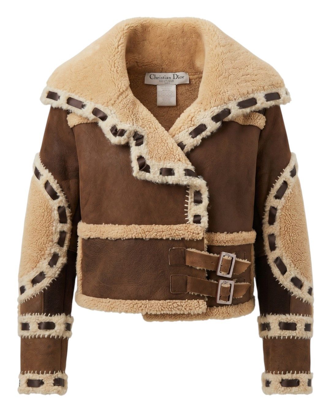 Christian Dior Monsieur F/W 2005 DIOR BY JOHN GALLIANO SHEARLING LEATHER JACKET Size S / US 4 / IT 40 - 1 Thumbnail