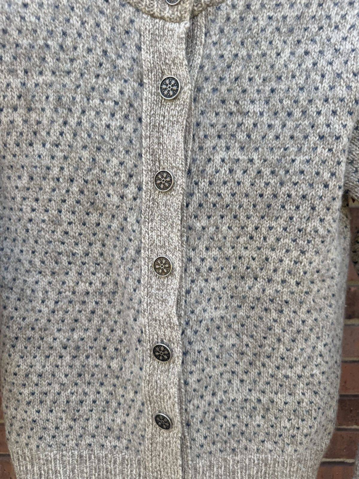 L.L. Bean Vintage LL Bean Wool Nordic Knit Button Cardigan Sweater Size M / US 6-8 / IT 42-44 - 2 Thumbnail
