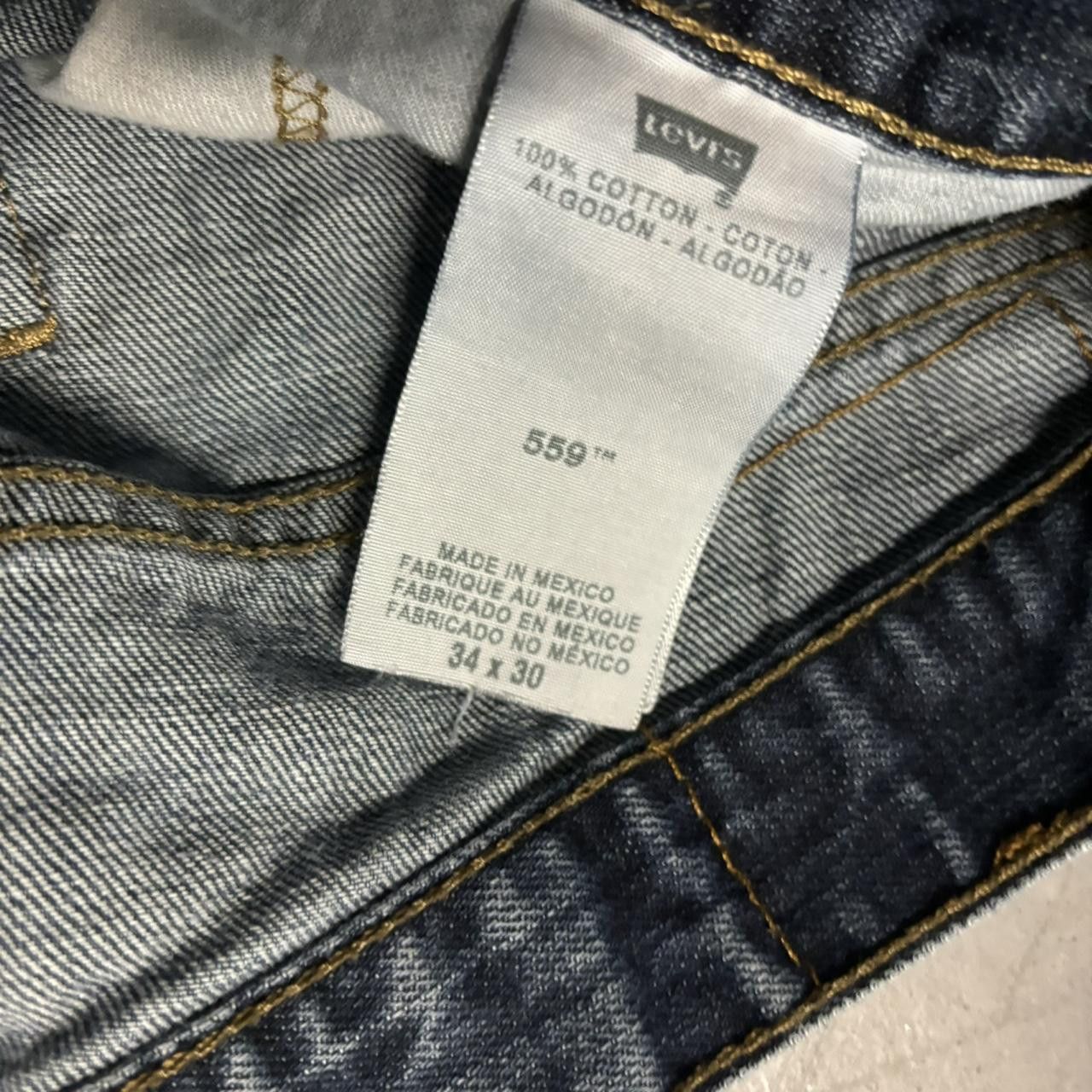 Levi's × Vintage Crazy Vintage Y2K/2000s Grunge Levi’s Dark Wash Distressed Denim Jeans! Size US 34 / EU 50 - 8 Thumbnail