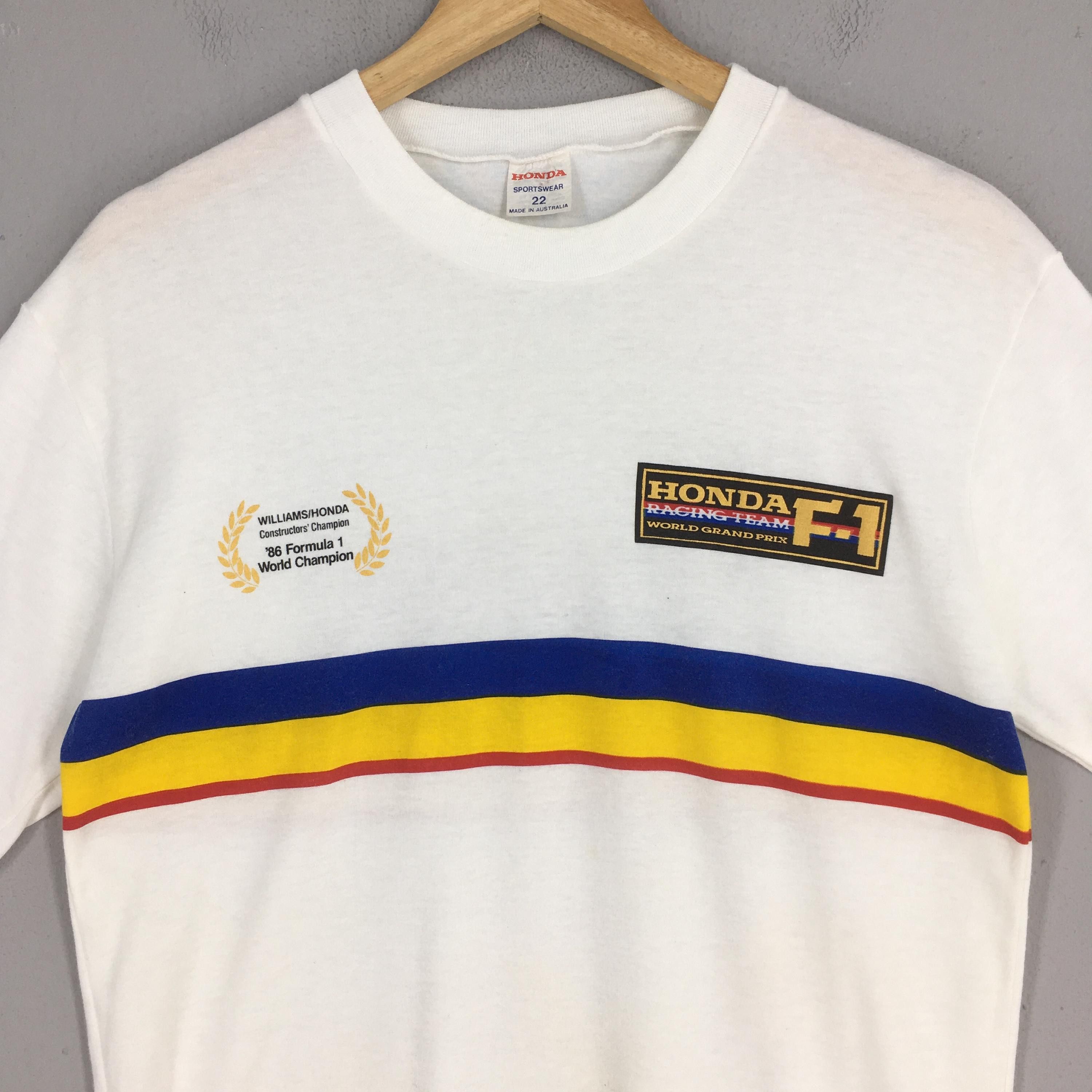 Honda Vintage 90s Honda Racing Formula 1 Tshirt Medium Size US M / EU 48-50 / 2 - 2 Thumbnail
