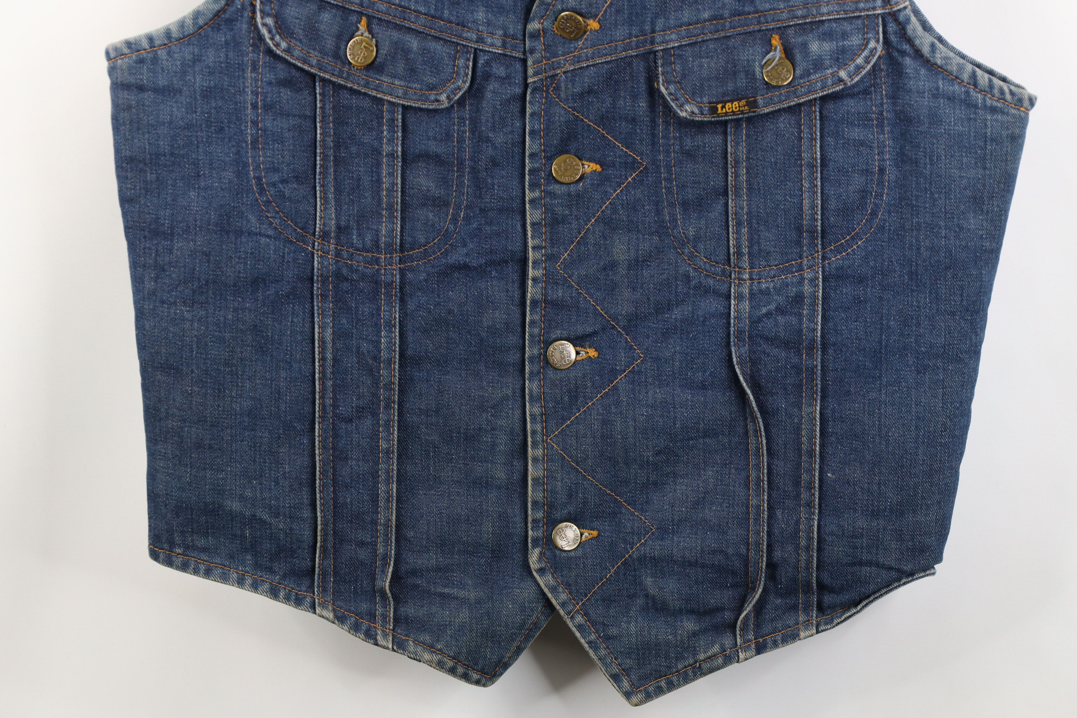 Lee Vintage 60s 70s Lee Storm Rider Lined Denim Vest Jacket USA Size US M / EU 48-50 / 2 - 3 Thumbnail
