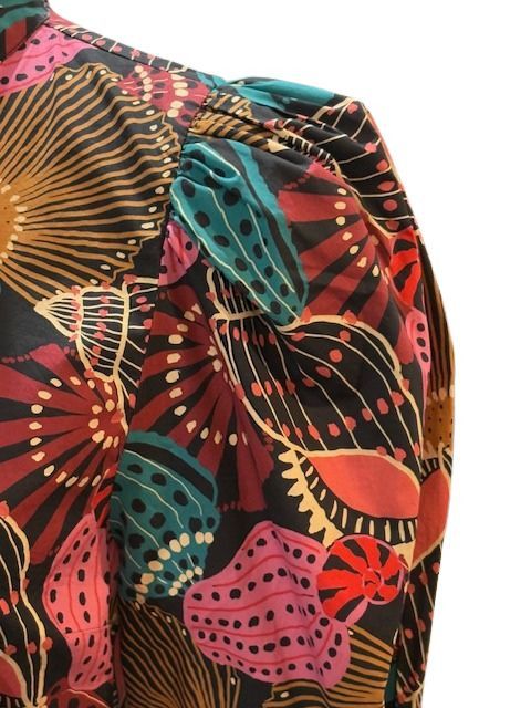 Farm Rio Mock Neck Long-Sleeve Shell Blouse Size S / US 4 / IT 40 - 3 Thumbnail