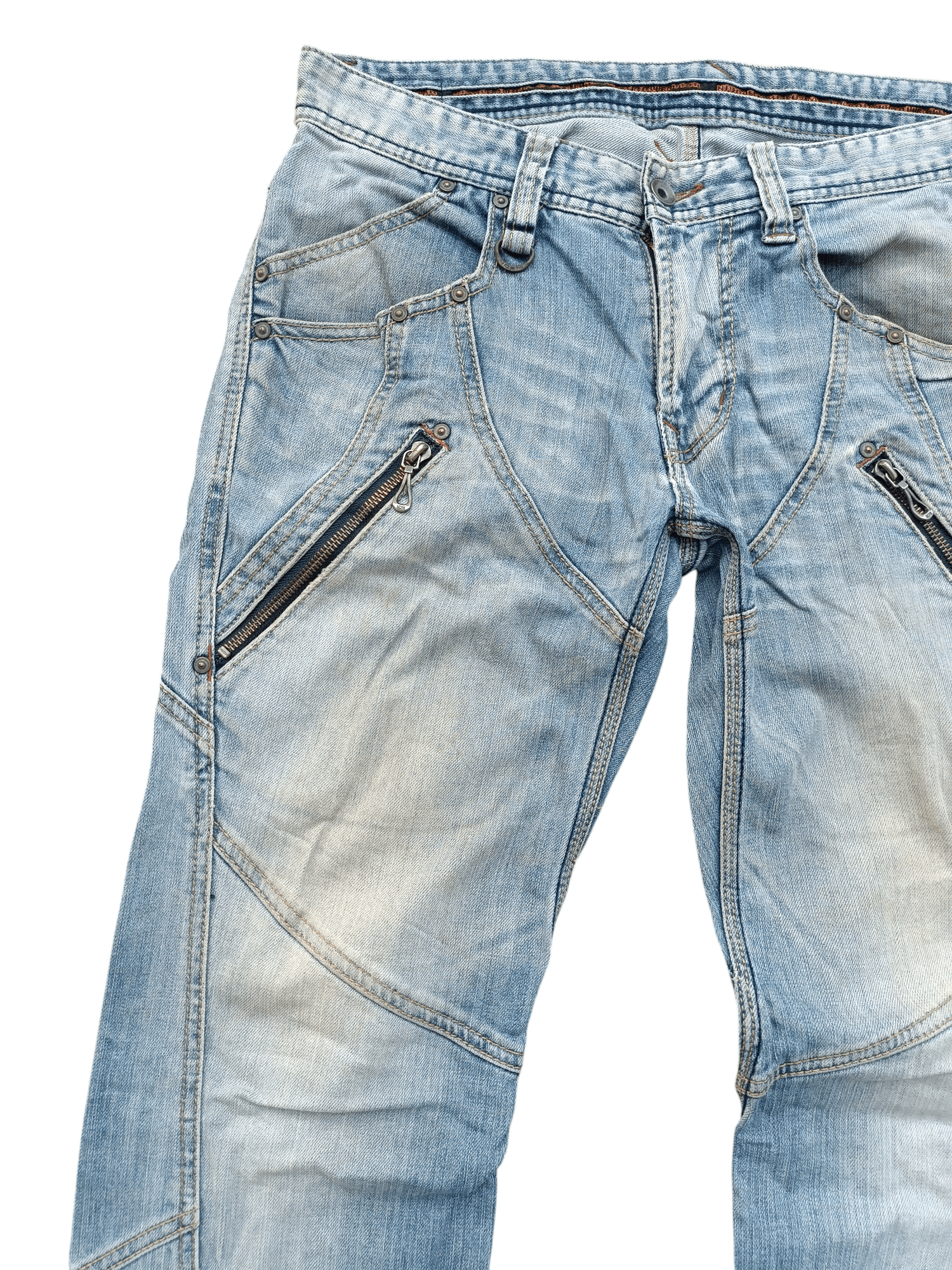 Japanese Brand Nicole Club For Men Multi Pocket Flared Jeans Size US 30 / EU 46 - 11 Thumbnail