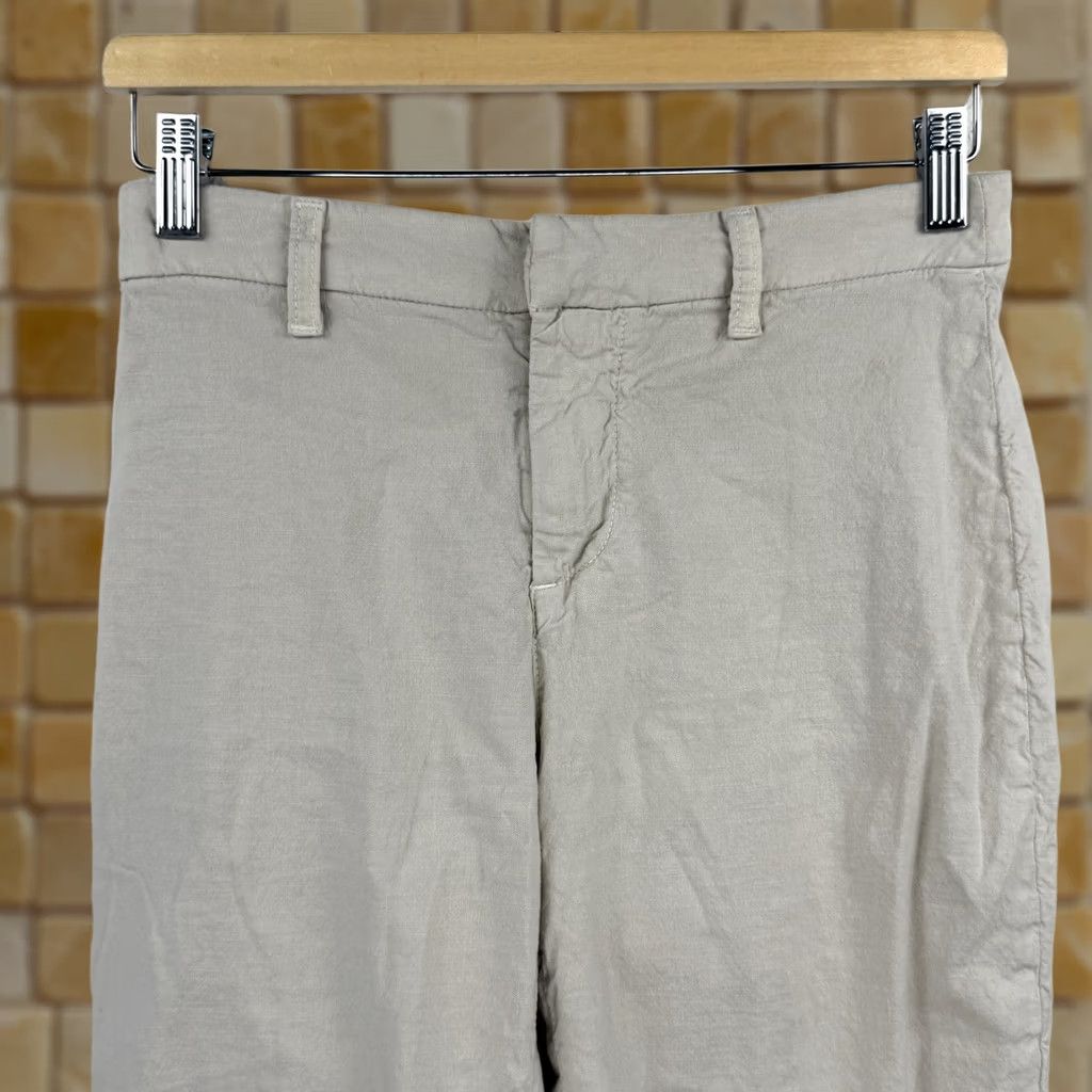 Frank & Eileen VINTAGE Frank & Eileen Kinsale Pants Womens 2 Beige Cotton Flax Cropped Raw Hem Pocket Size 26" / US 2 / IT 38 - 1 Thumbnail