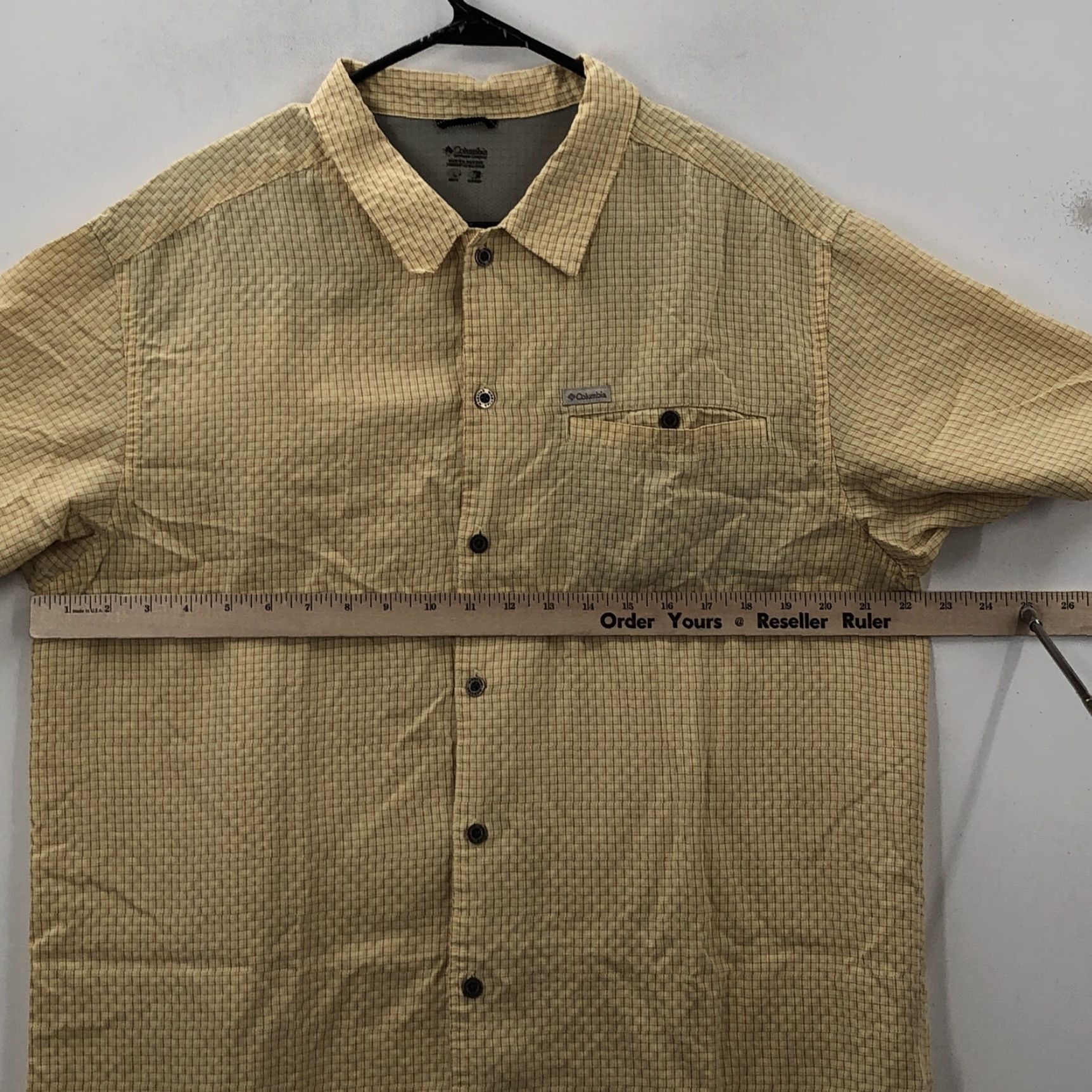 Vintage Columbia Mens Shirt Button Up Casual Short Sleeves Yellow Check Collared Size L Size US L / EU 52-54 / 3 - 2 Thumbnail