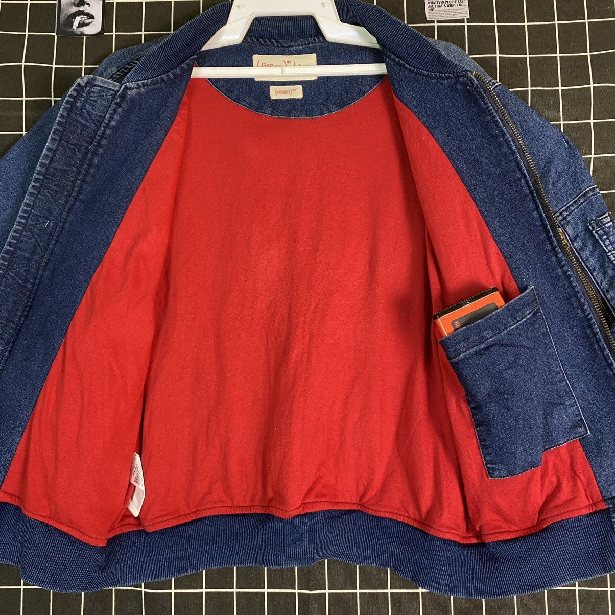 Gap GAP 1969 PRODUCT RED DENIM MA-1 OVERSIZED BOMBER JACKET Size US S / EU 44-46 / 1 - 12 Thumbnail