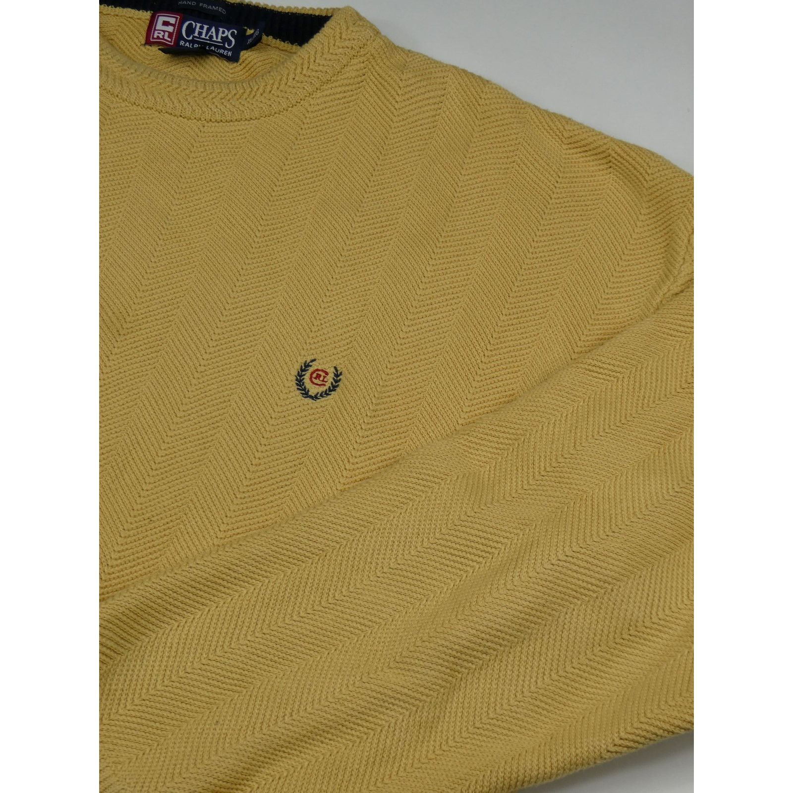 Ralph Lauren vintage Chaps Ralph Lauren hand knit sweater, yellow, XL Size US XL / EU 56 / 4 - 3 Thumbnail