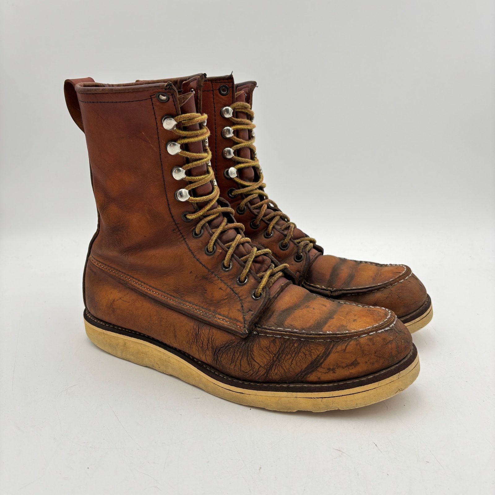 Red Wing 4572 Classic Round Toe 7” Brown Leather Work Boots | Grailed