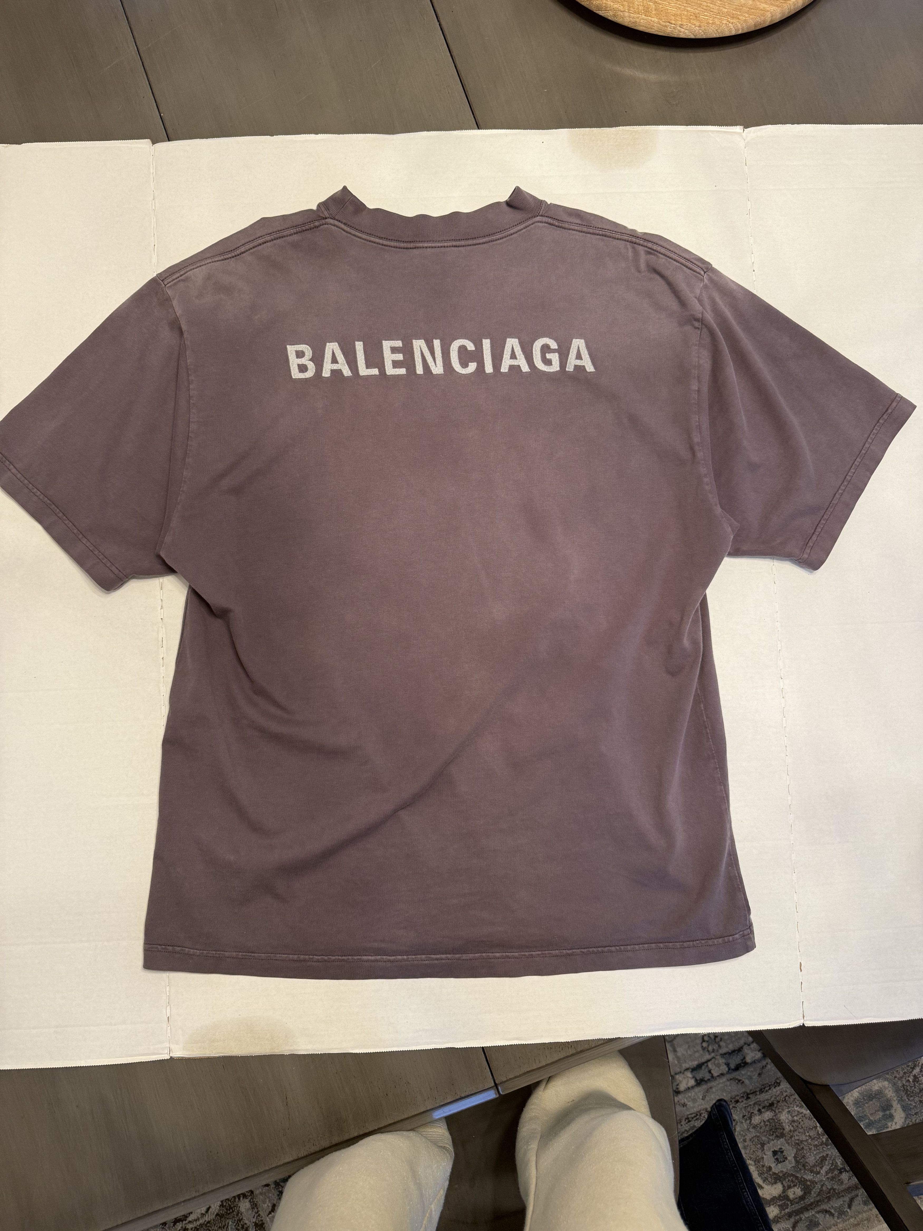 Balenciaga 2023 Balenciaga Medium Fit T-Shirt 'Purple' Size US M / EU 48-50 / 2 - 3 Thumbnail