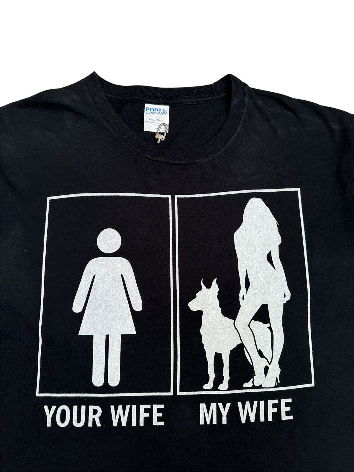 Port & Company Funny Tee Your Wife My Wife tee Size US L / EU 52-54 / 3 - 2 Thumbnail