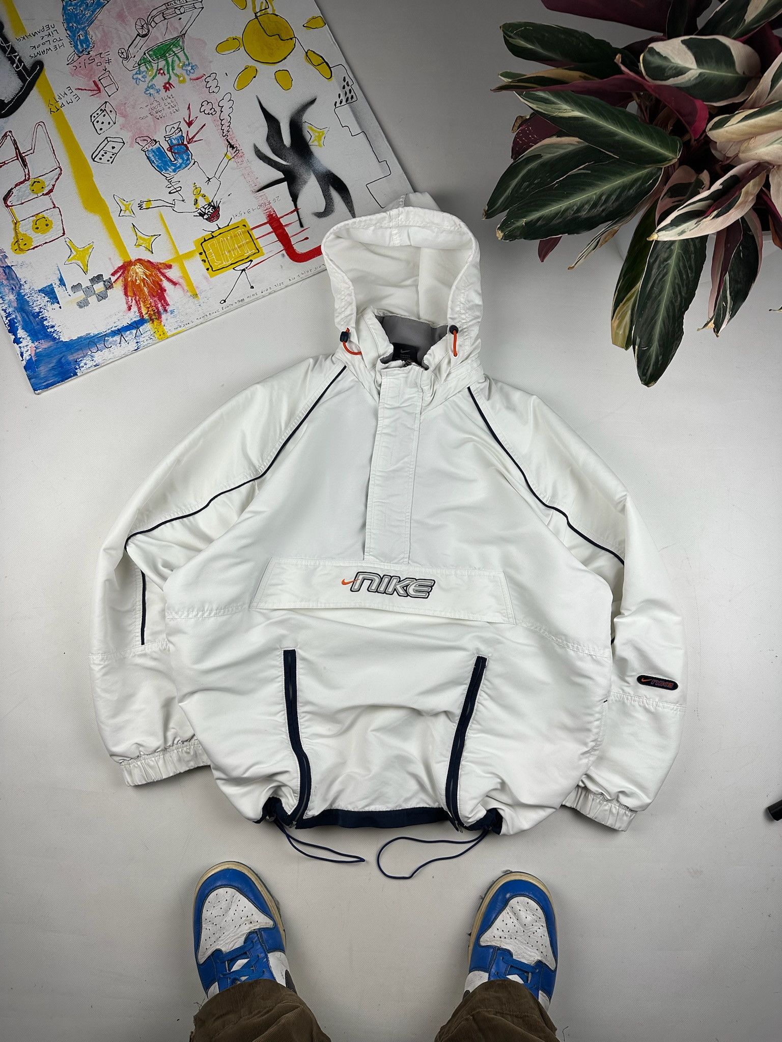 Nike Vintage Nike Big Logo Anorak Light Jacket Size US S / EU 44-46 / 1 - 1 Thumbnail