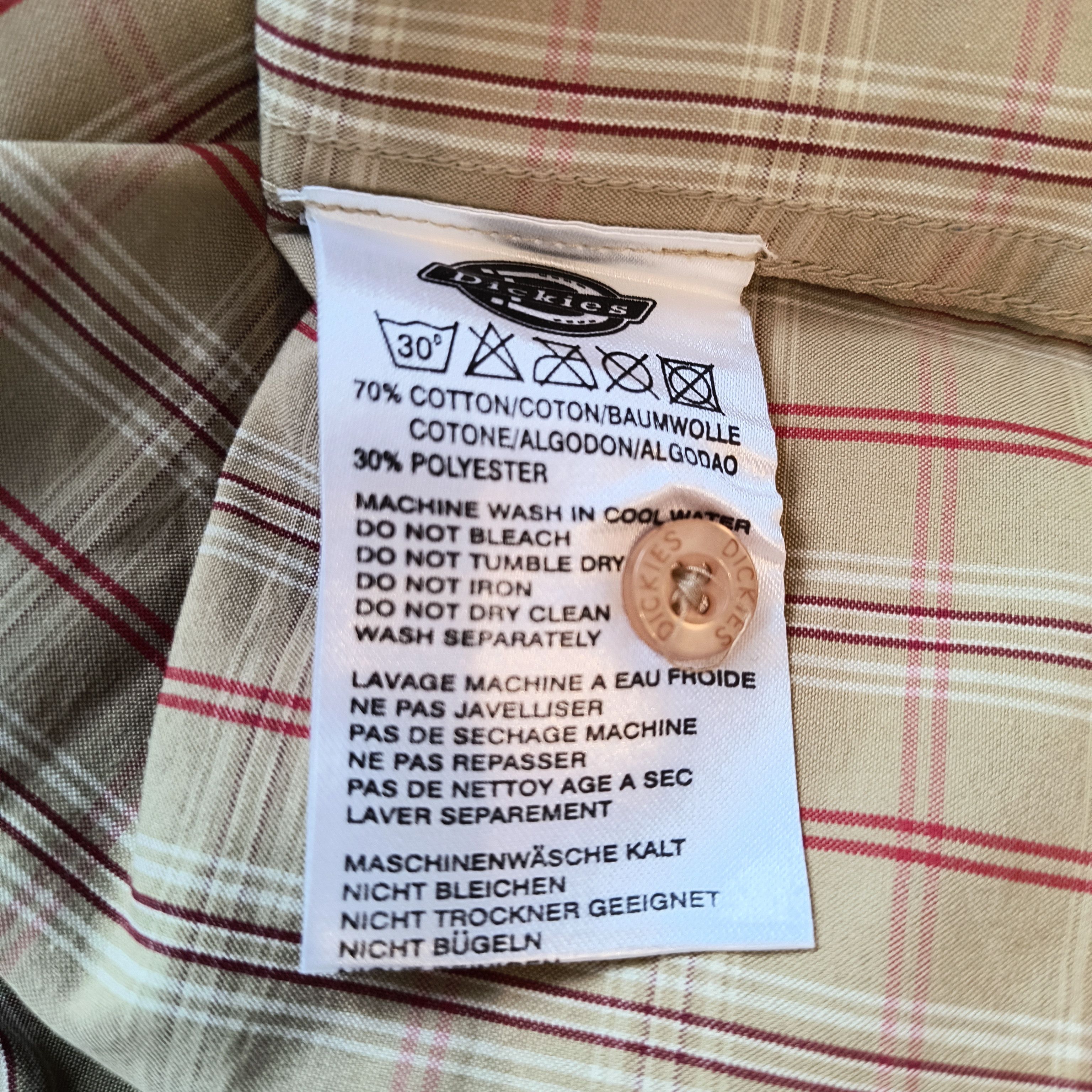 Dickies × Vintage Vintage Dickies Beige Button Up Shirt Size US M / EU 48-50 / 2 - 6 Thumbnail