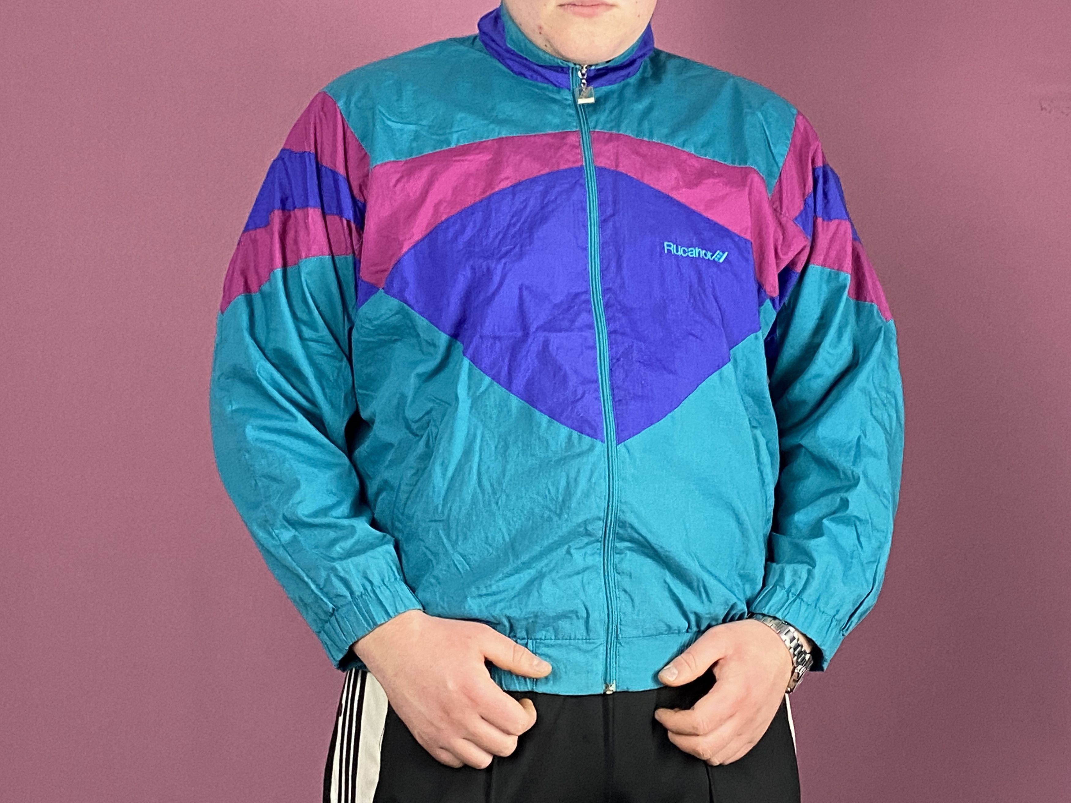 Vintage 90s Vintage Men's Windbreaker Jacket - XL Size US XL / EU 56 / 4 - 4 Thumbnail