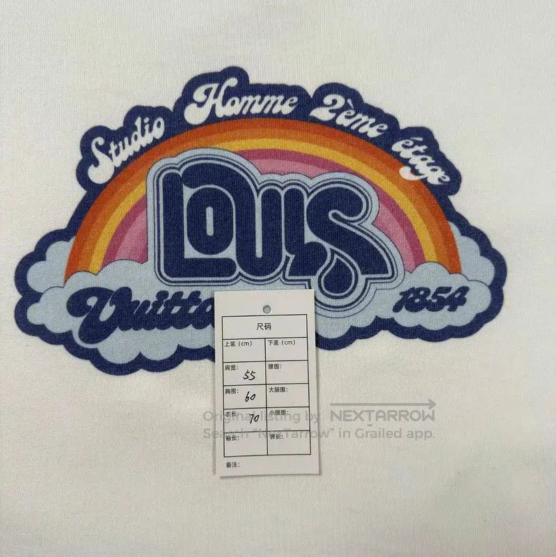 Louis Vuitton Louis Vuitton White Cotton T-Shirt for Men . Size US XL / EU 56 / 4 - 5 Thumbnail