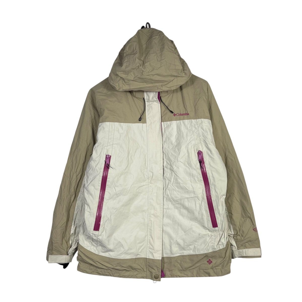 Columbia Vintage Columbia Omni-Tech Hooded Outdoor Rain Jacket Size L / US 10 / IT 46 - 1 Thumbnail