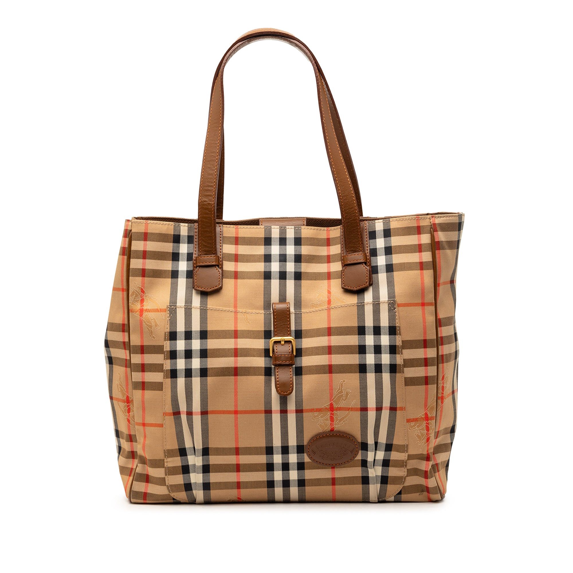 Burberry Haymarket Check Canvas Tote Size ONE SIZE - 1 Thumbnail