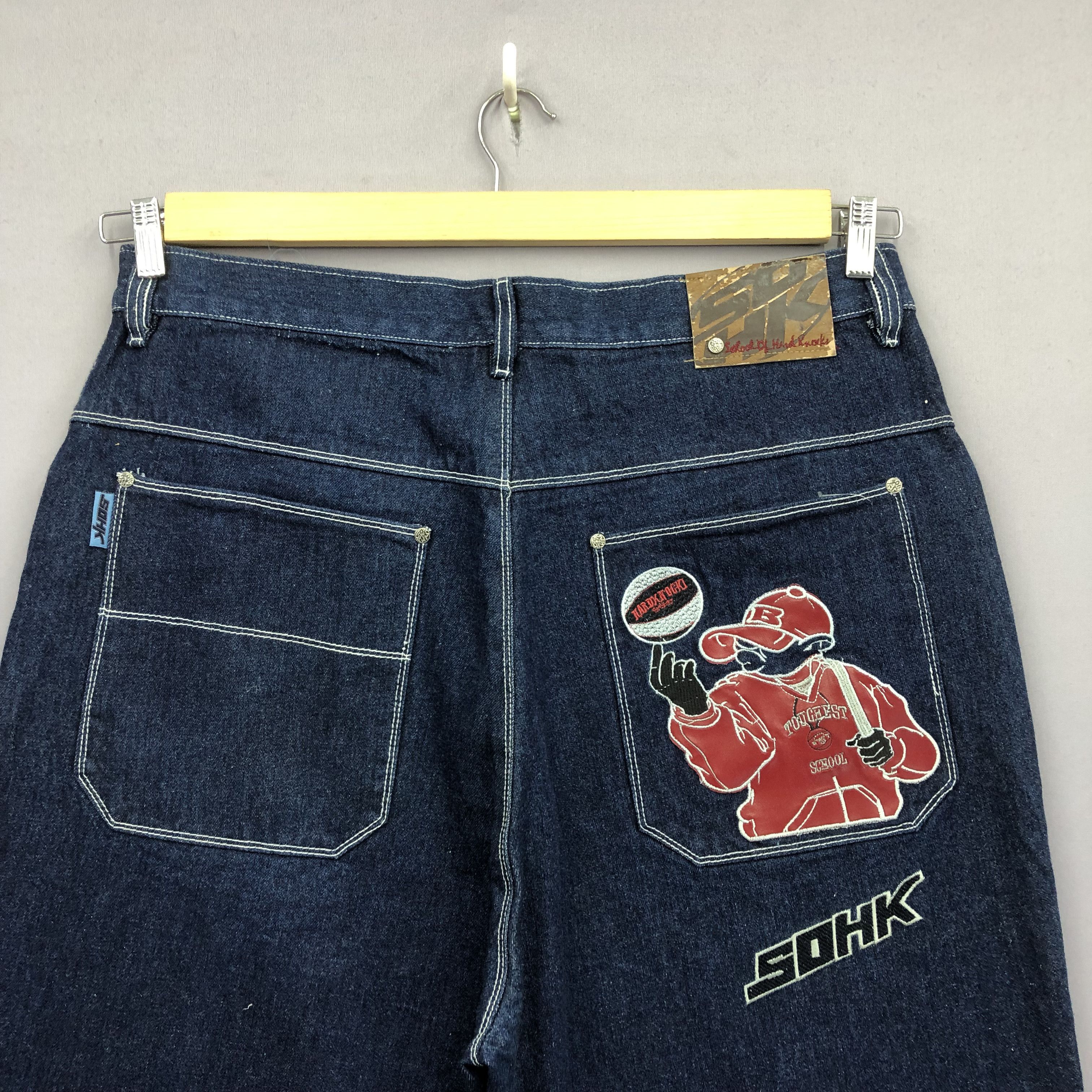 JNCO Crazy Vintage 90s JNCO Style Baggy Jeans SOHK Skater Denim Size US 38 / EU 54 - 5 Thumbnail