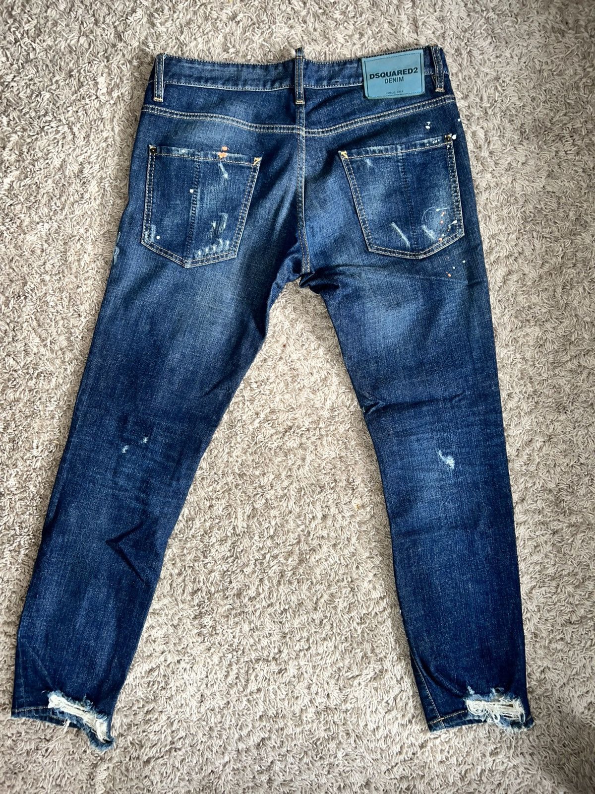 Dsquared2 SUPER SKINNY DISTRESSED DSQUARED2 CLEMENT JEANS Size US 34 / EU 50 - 2 Thumbnail