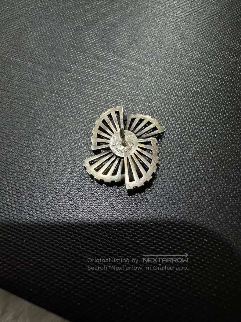 Saint Laurent Paris Saint Laurent Paris Crystal Flower Brooch Size ONE SIZE - 7 Thumbnail