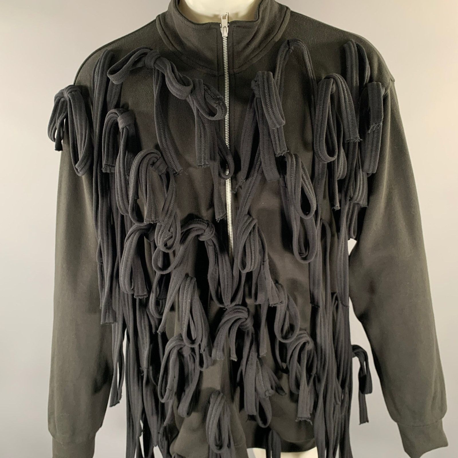 Other REQUAL Size M Black Loop Tie Cotton Zip Up Jacket Size US M / EU 48-50 / 2 - 2 Thumbnail