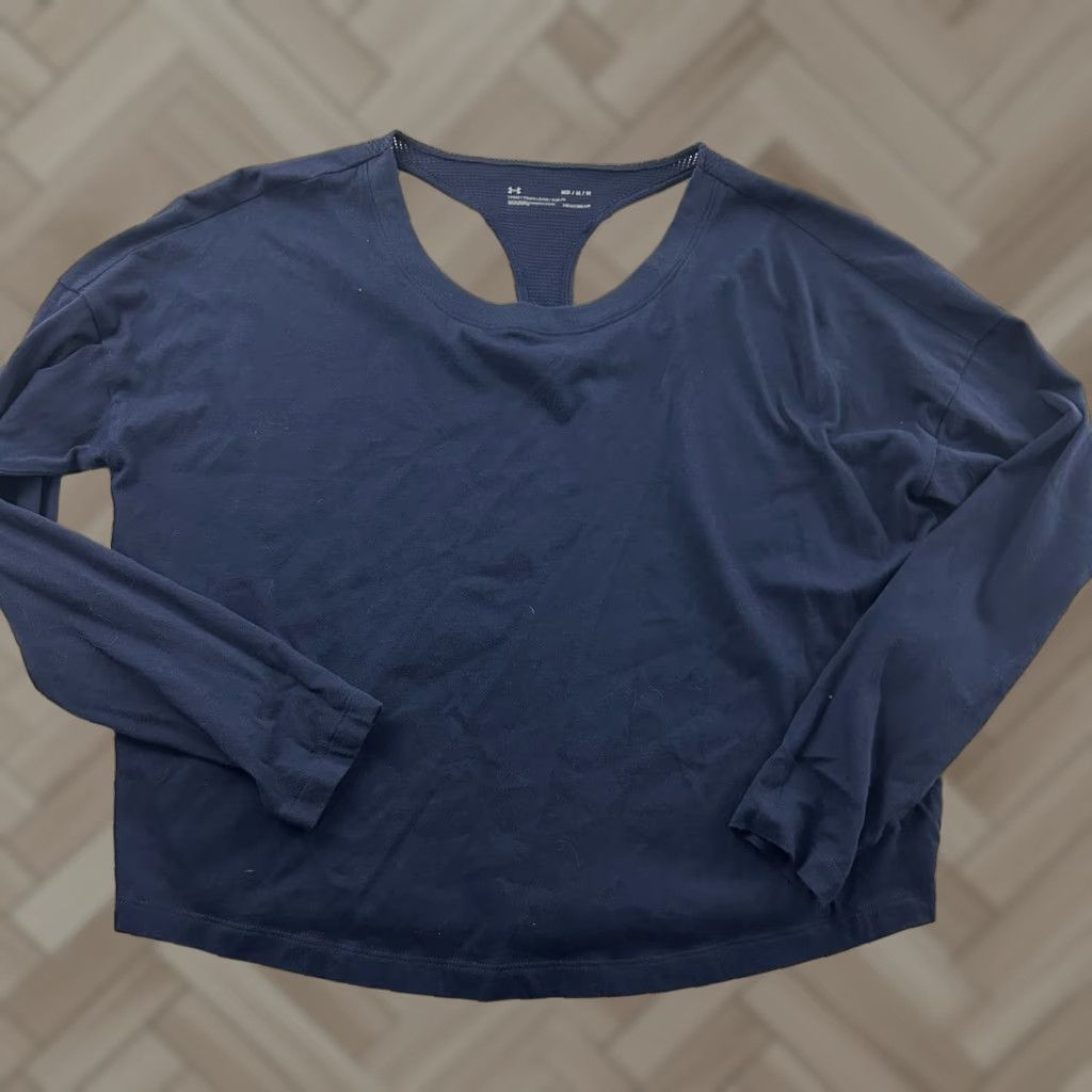 Under Armour Under Armour Long Sleeve T-Shirt Women's Medium Blue Casual Shirt Mens? Size M / US 6-8 / IT 42-44 - 1 Thumbnail