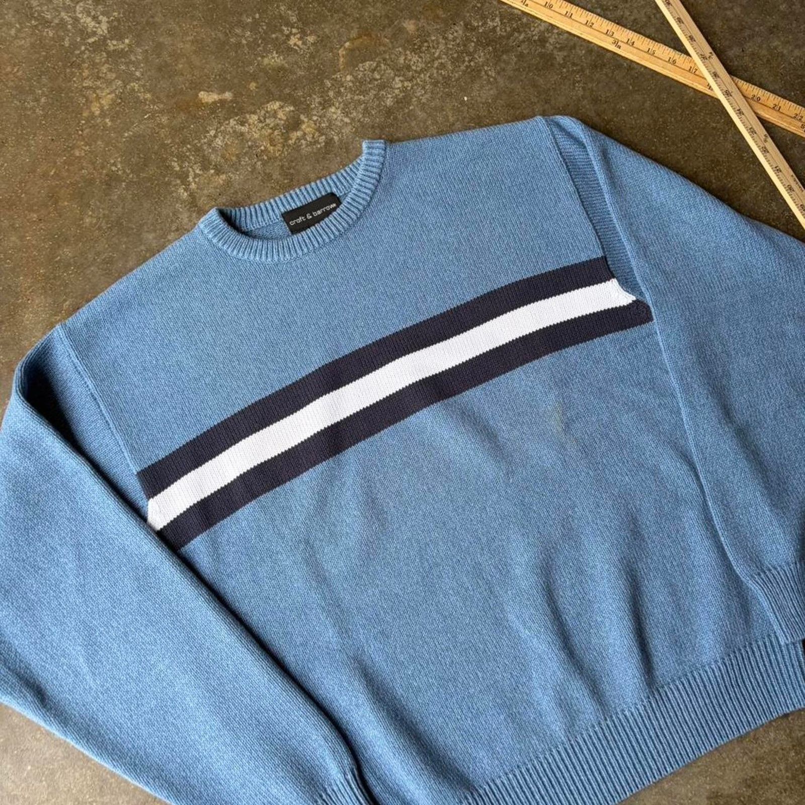 Croft & Barrow 2000s striped knit sweater Size US L / EU 52-54 / 3 - 2 Thumbnail