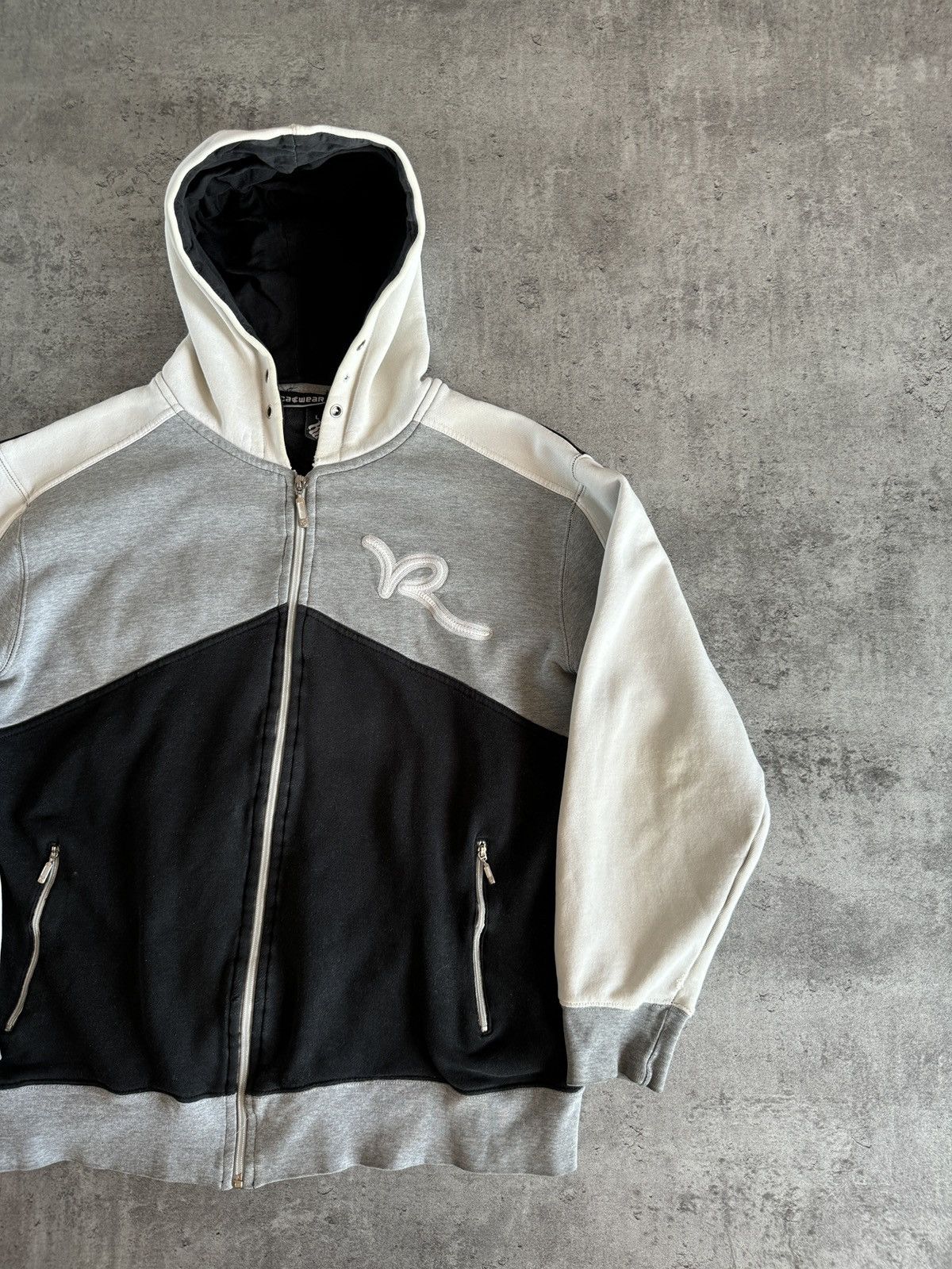 Rap Tees × Rocawear × Vintage Rocawear Hip Hop Brand Vintage Logo Boxy Zip Hoodie Rap Size US L / EU 52-54 / 3 - 2 Thumbnail