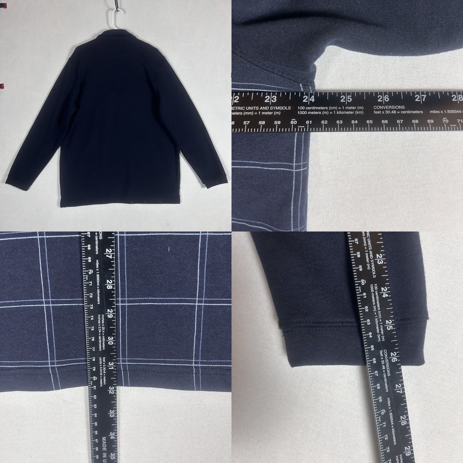 Haggar Haggar Polo Shirt Long Sleeve Button-Down Knit Solid Blue Men's Large Size US L / EU 52-54 / 3 - 8 Thumbnail