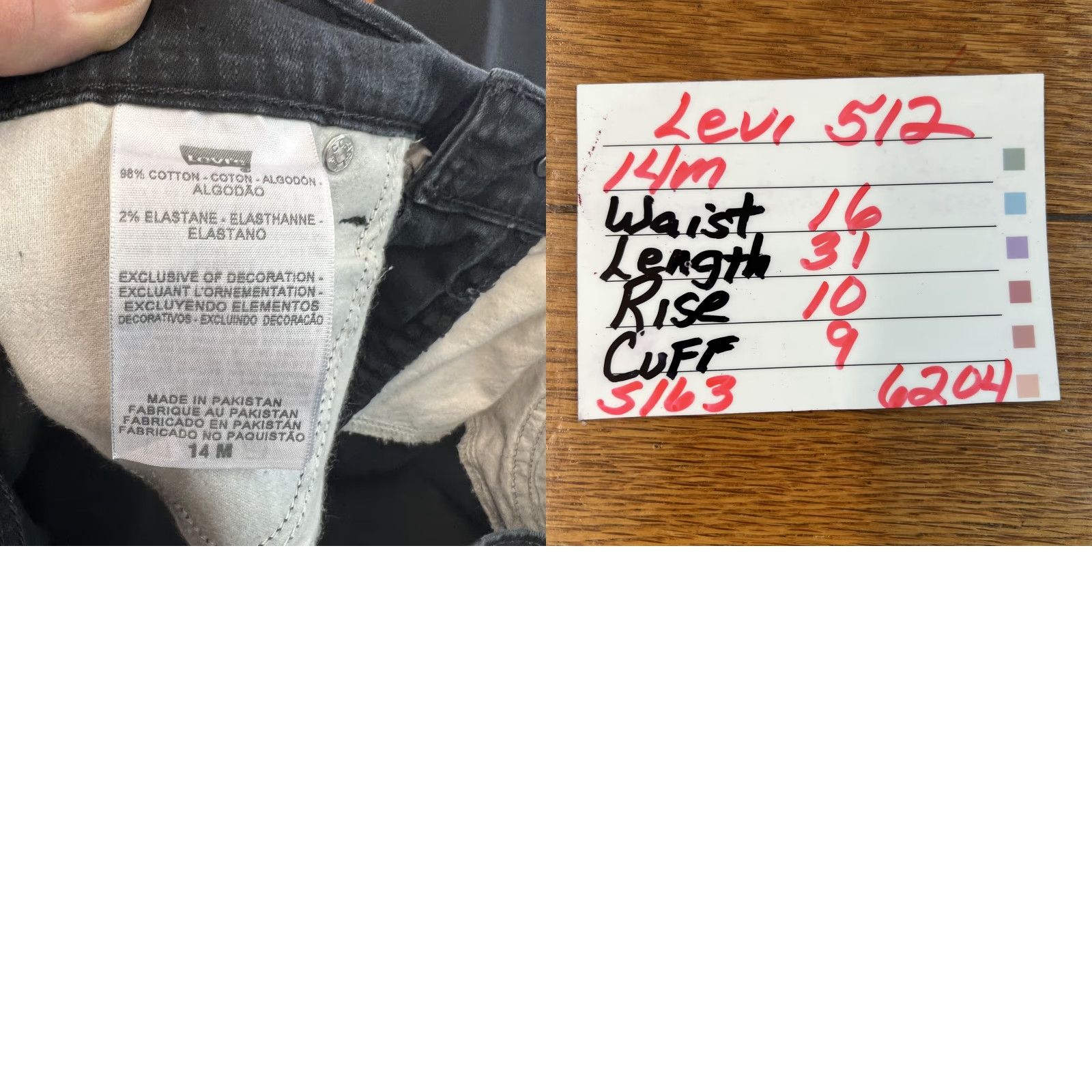 Levi's Levi's Jeans Adult 14 Regular Black Bootcut 512 Slimming 31in Inseam Womens Size 36" / US 14 / IT 50 - 8 Thumbnail