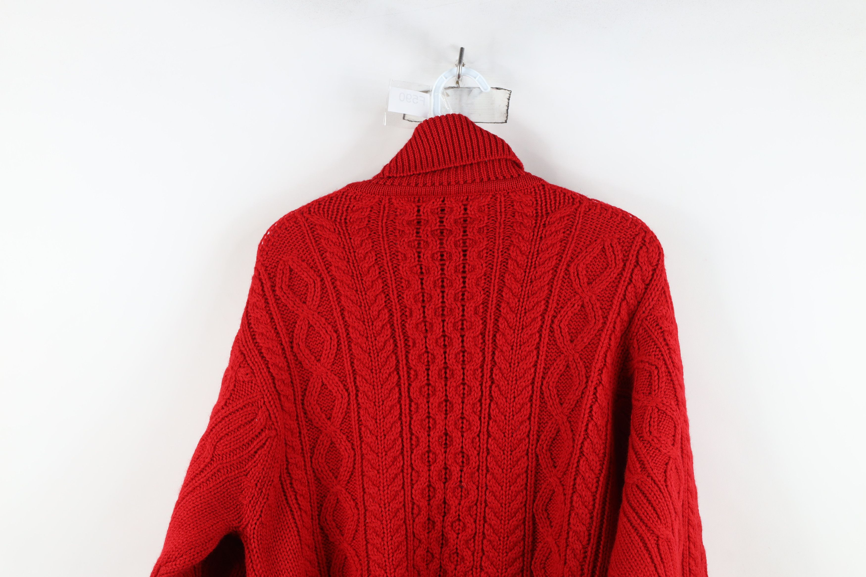 Vintage Vintage 90s Streetwear Fisherman Knit Turtleneck Sweater Size L / US 10 / IT 46 - 8 Thumbnail