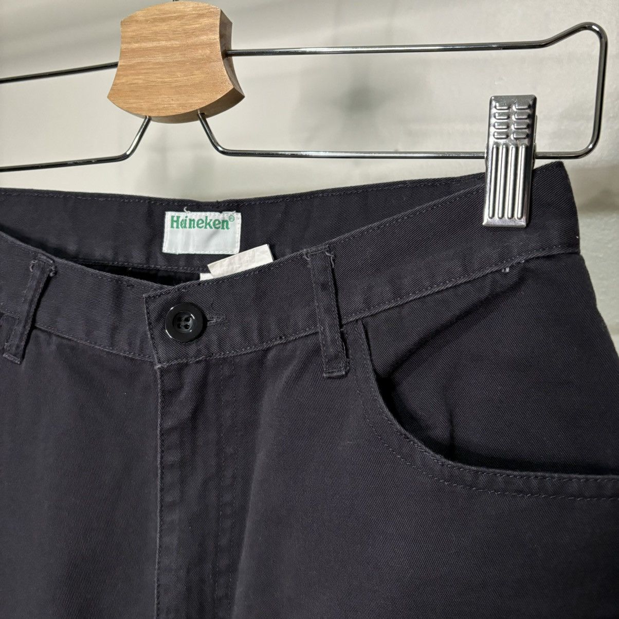 Heineken Vintage 1990s Faded Black Work Pants Size 27" / US 4 / IT 40 - 3 Thumbnail