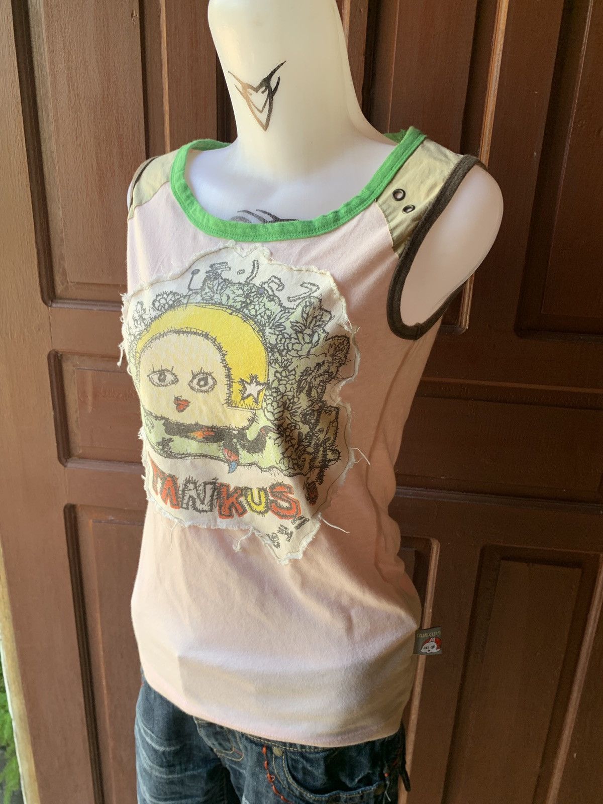 Japanese Brand y2k Tankus Korea Multicolor Child Graphic Drawing Tank Top Size S / US 4 / IT 40 - 2 Thumbnail