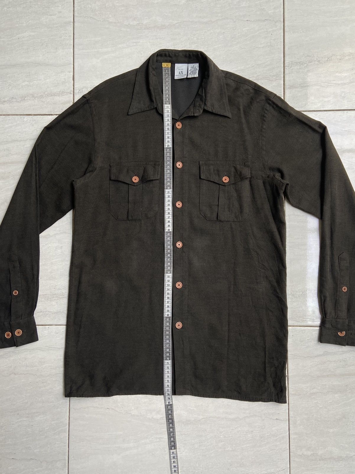 Armani Exchange ARMANI EXCHANGE Brown Shirt Size US S / EU 44-46 / 1 - 2 Thumbnail