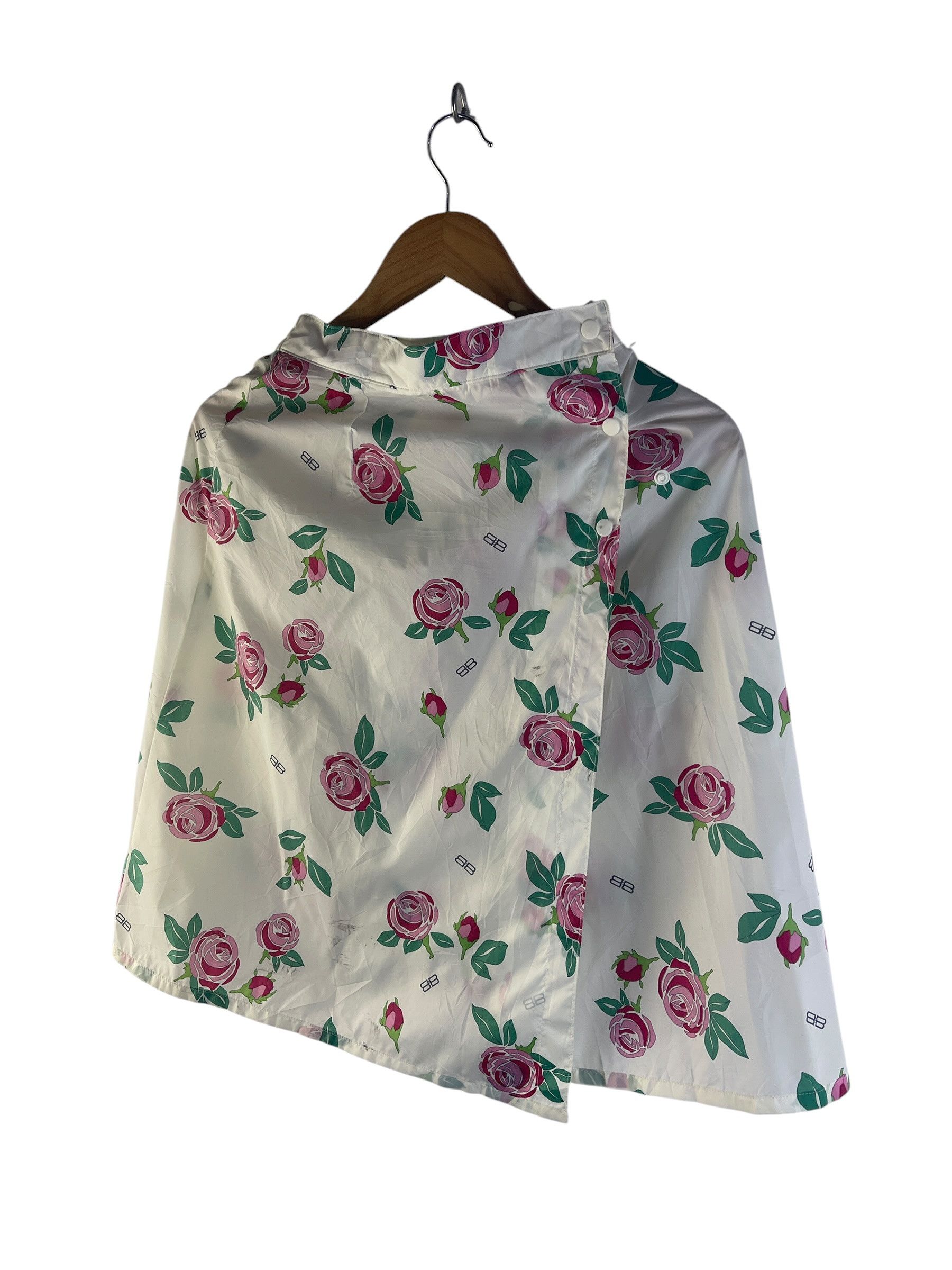 Balenciaga Vintage Balenciaga Sports Floral Wrap Skirt BB Logo Nylon Size 28" / US 6 / IT 42 - 5 Thumbnail