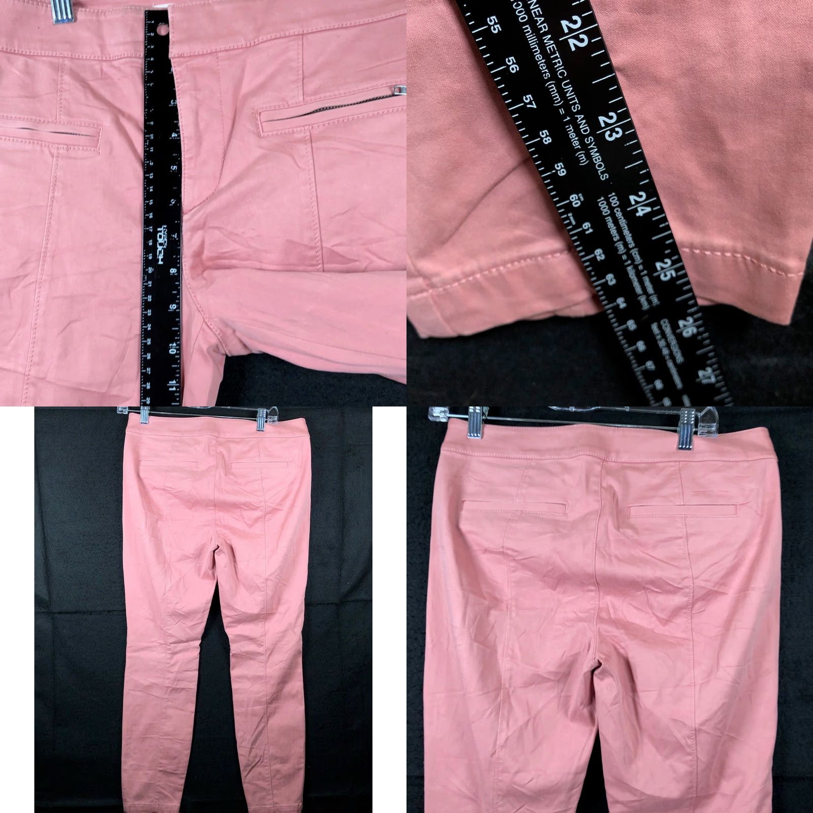 Loft VINTAGE LOFT Womens Pants Blush Pink Petite Mid Rise Skinny Zip Pockets Stretch 8P Size 24" / US 00 / IT 34 - 8 Thumbnail