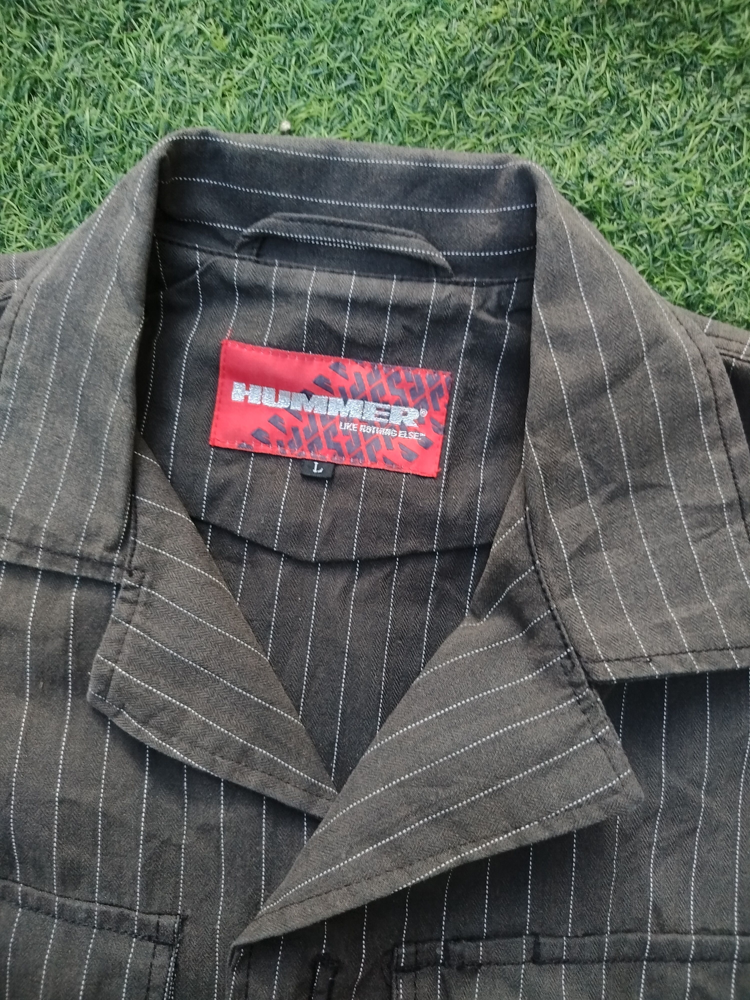 Japanese Brand HUMMER STRIPE COVERALL Size US 37 - 3 Thumbnail