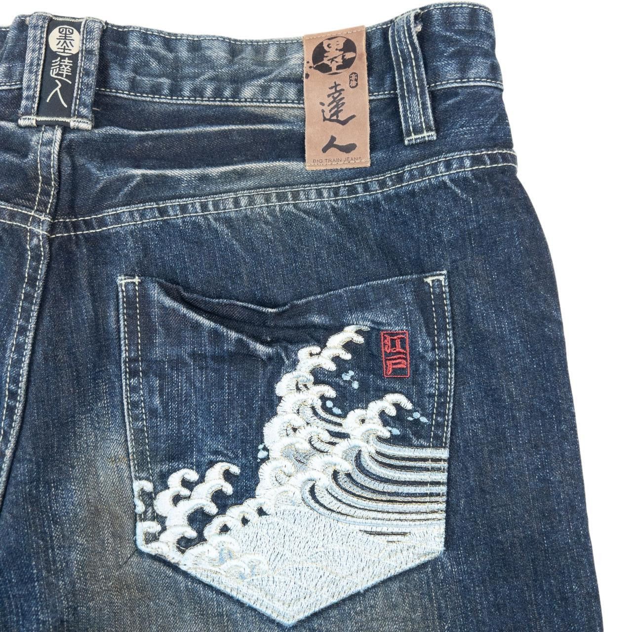 Other Vintage Big Train Japanese Embroidered Denim Jeans Size W37 Size US 37 - 5 Thumbnail
