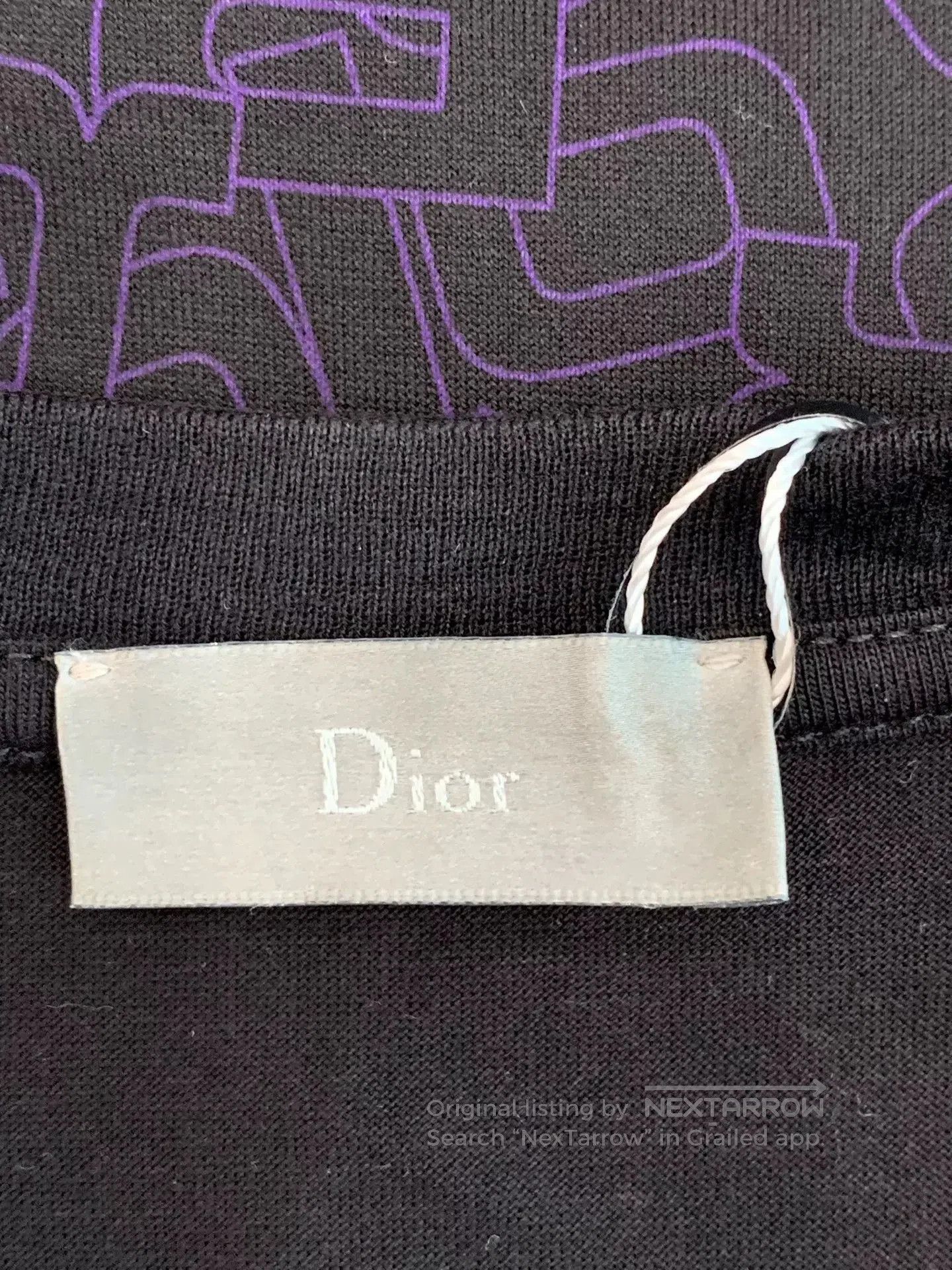 Dior Dior Purple Logo Bee Men's Short Sleeve Tee. Size US M / EU 48-50 / 2 - 4 Thumbnail