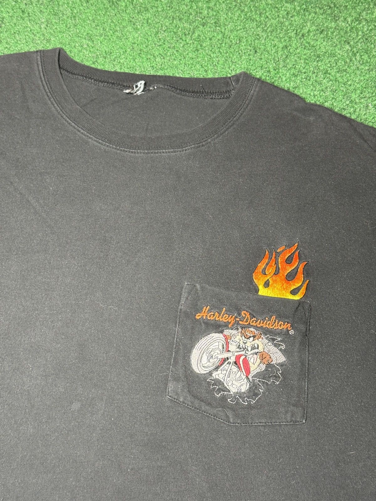 Harley Davidson Vintage Harley Davdison Taz Looney Tunes Biker L/XL T Shirt Size US XL / EU 56 / 4 - 3 Thumbnail
