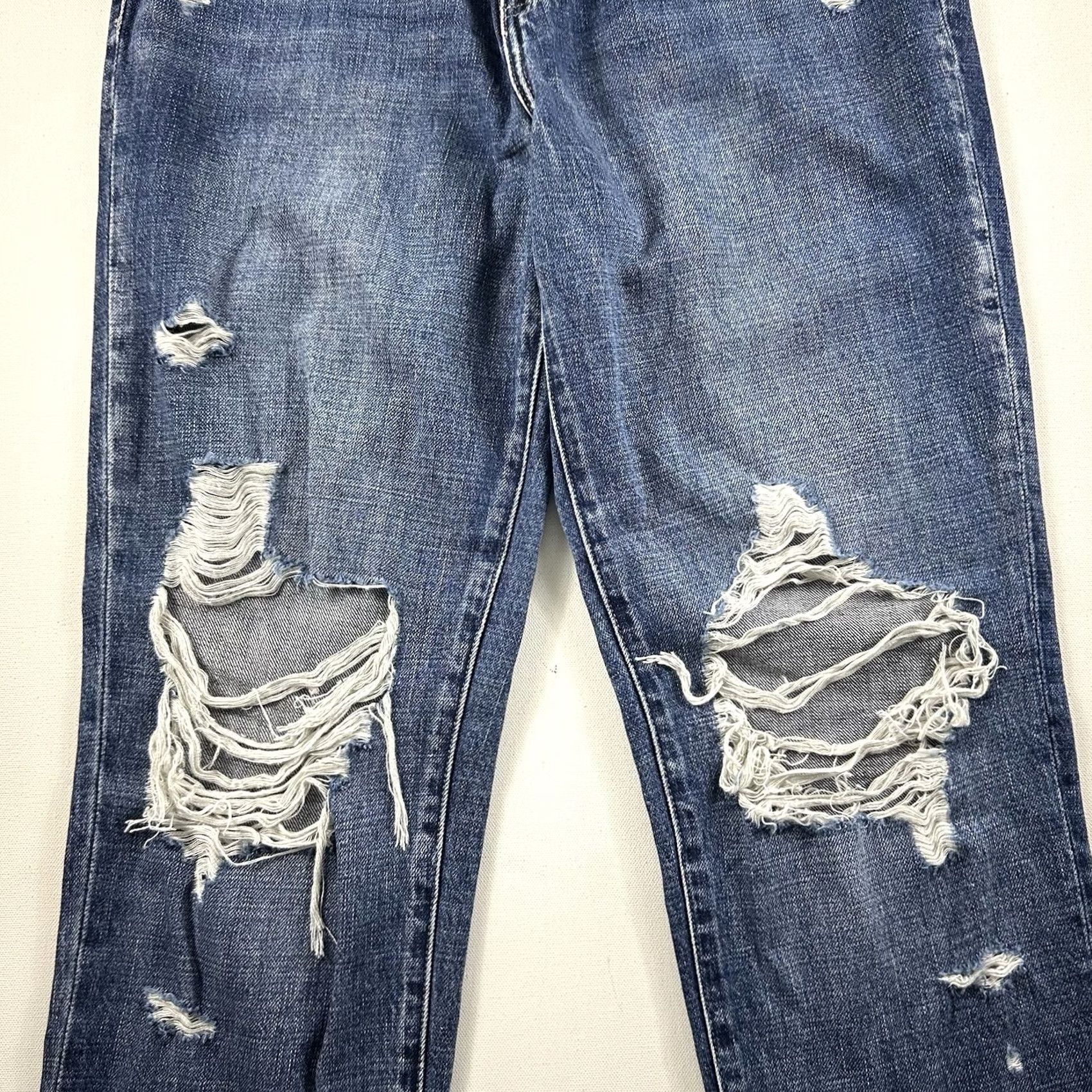 Pistola Pistola Jeans Distressed High-Rise Wide-Leg Ankle 28 Blue Womens Size 28 Jeans Bobbie Distressed Wide-Leg Blue Size 28" / US 6 / IT 42 - 3 Thumbnail